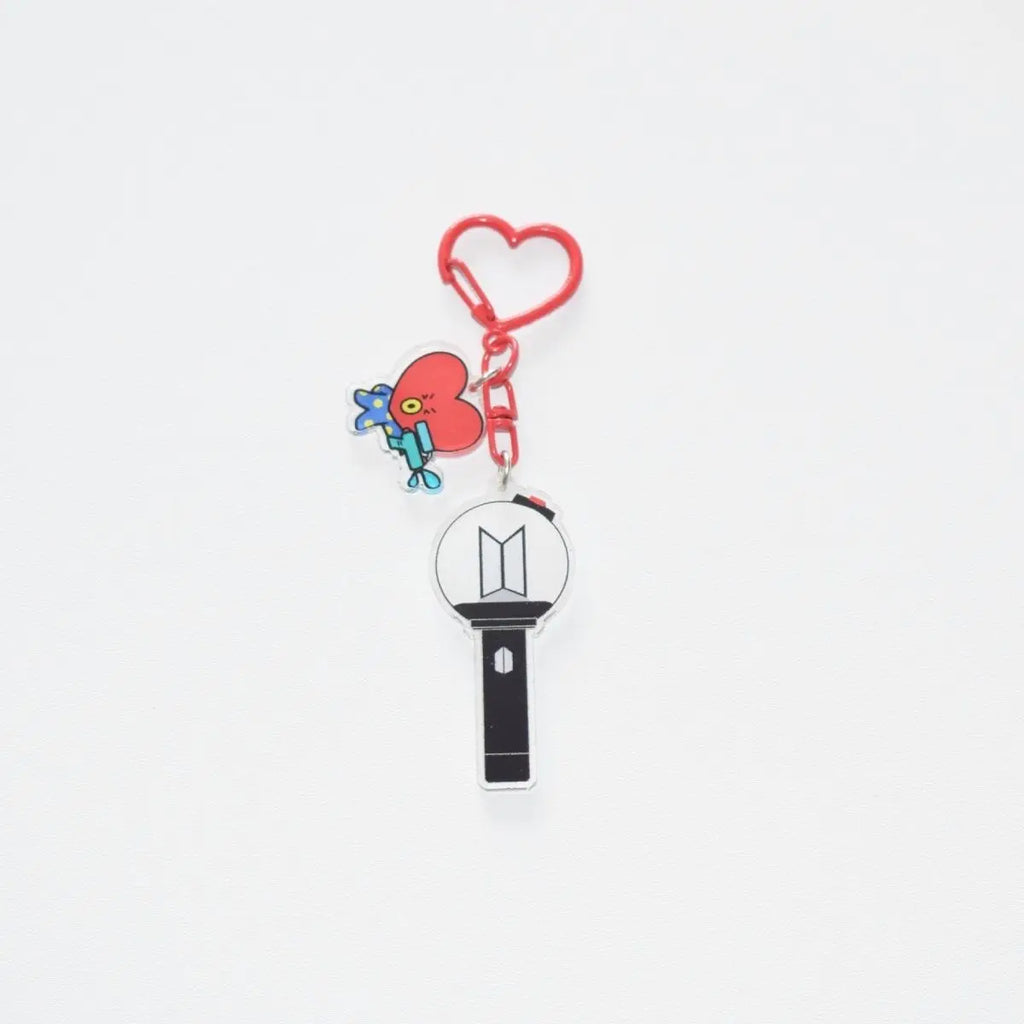 Fashionable Cartoon BTS Series Sweet Cute Creative Pattern Acrylic Keychain Portable Versatile Decorative Pendant