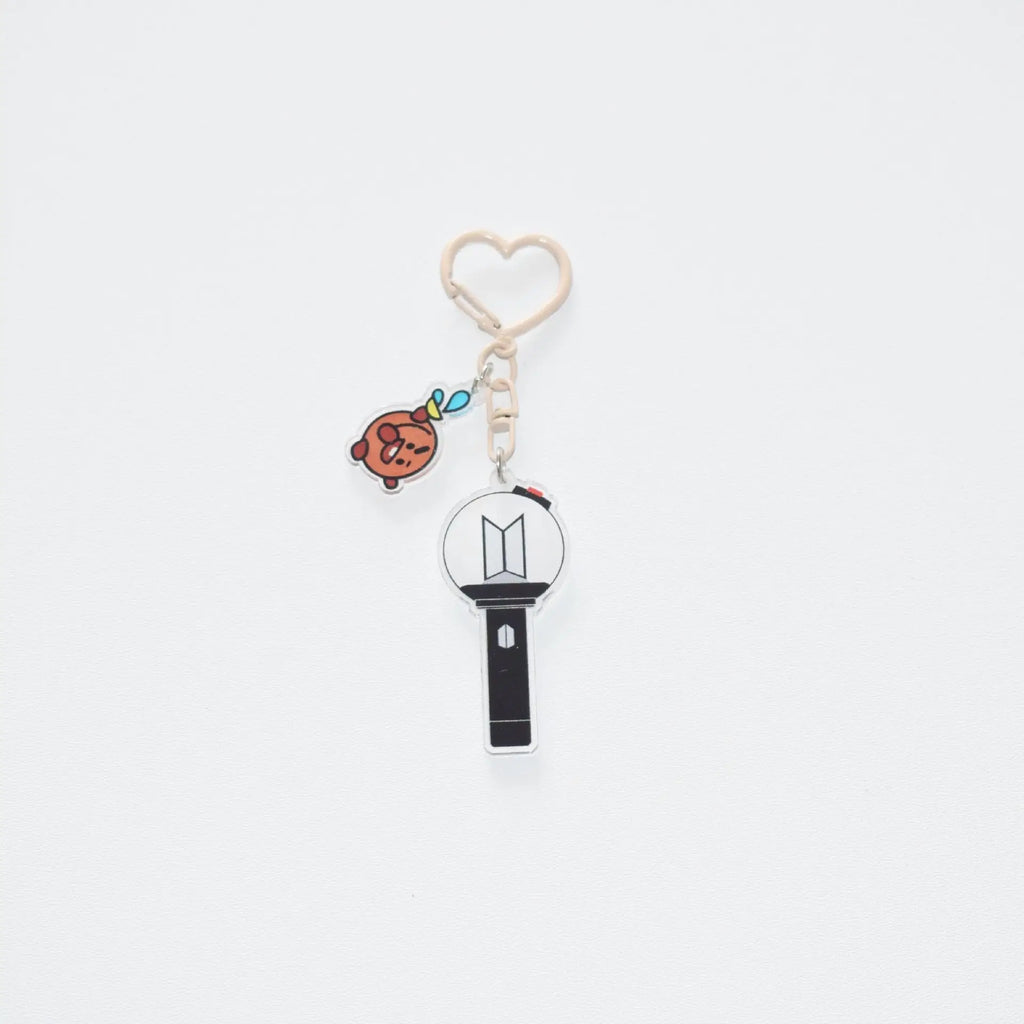 Fashionable Cartoon BTS Series Sweet Cute Creative Pattern Acrylic Keychain Portable Versatile Decorative Pendant