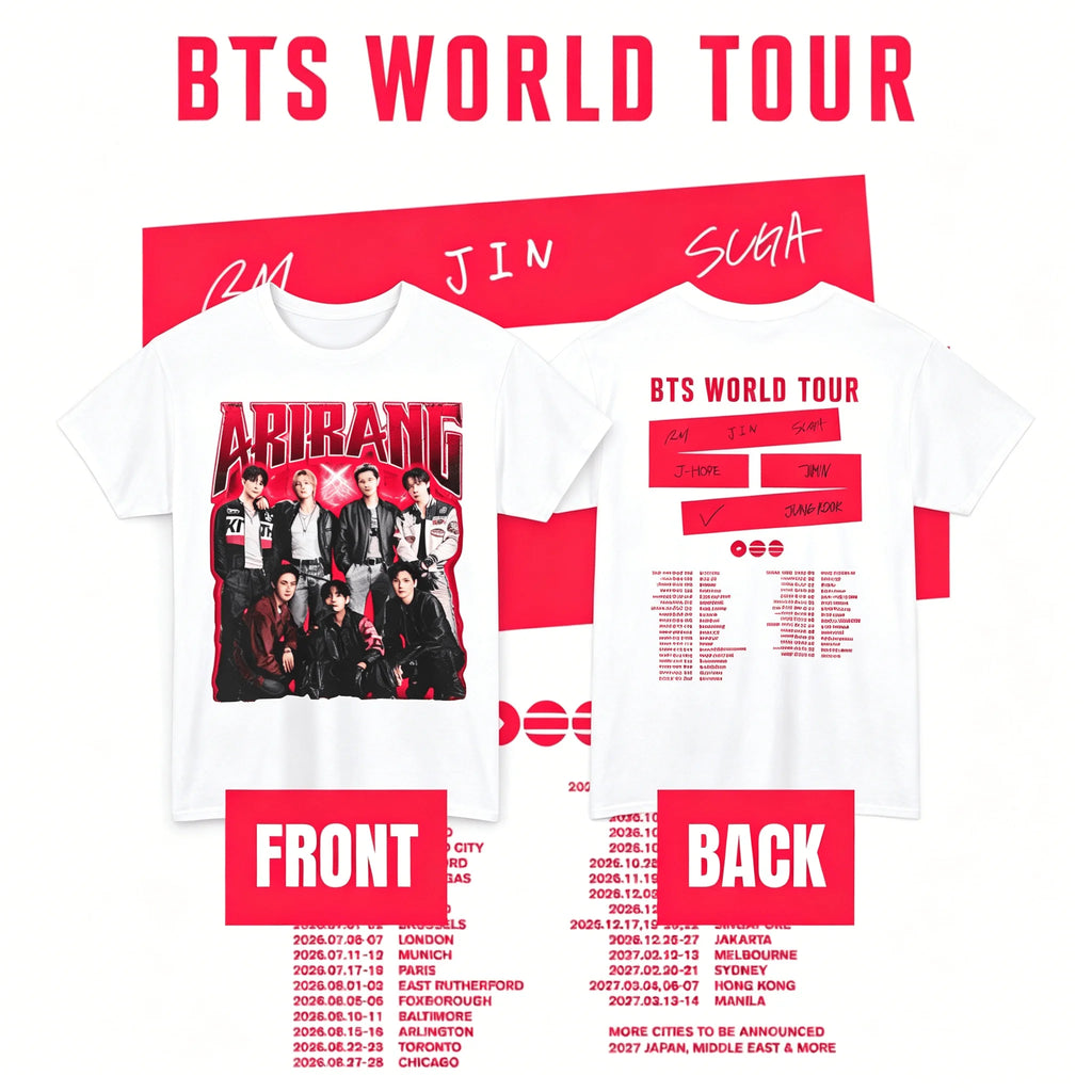 BTS Arirang Comeback Live T-shirt Bangtan - Concert World Tour