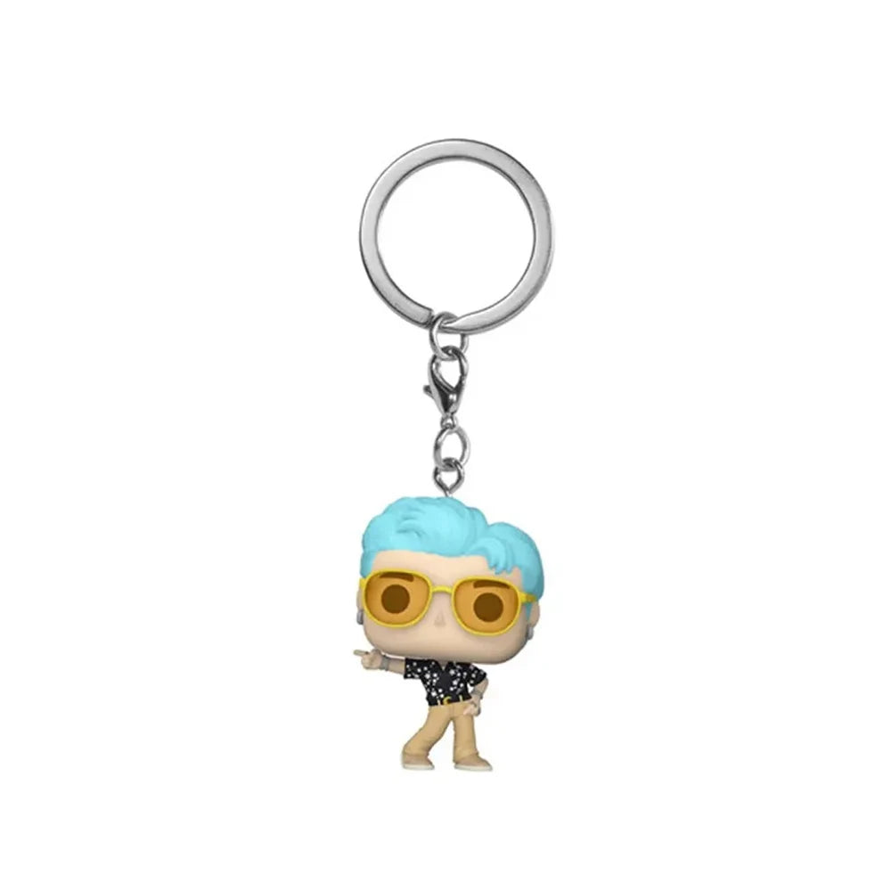 New Keychains Toy Cartoon V JUNG KOOK JIMIN Jin V J-HOPE Pocket Pop Keychain Vinyl Action Figure Collection Toys