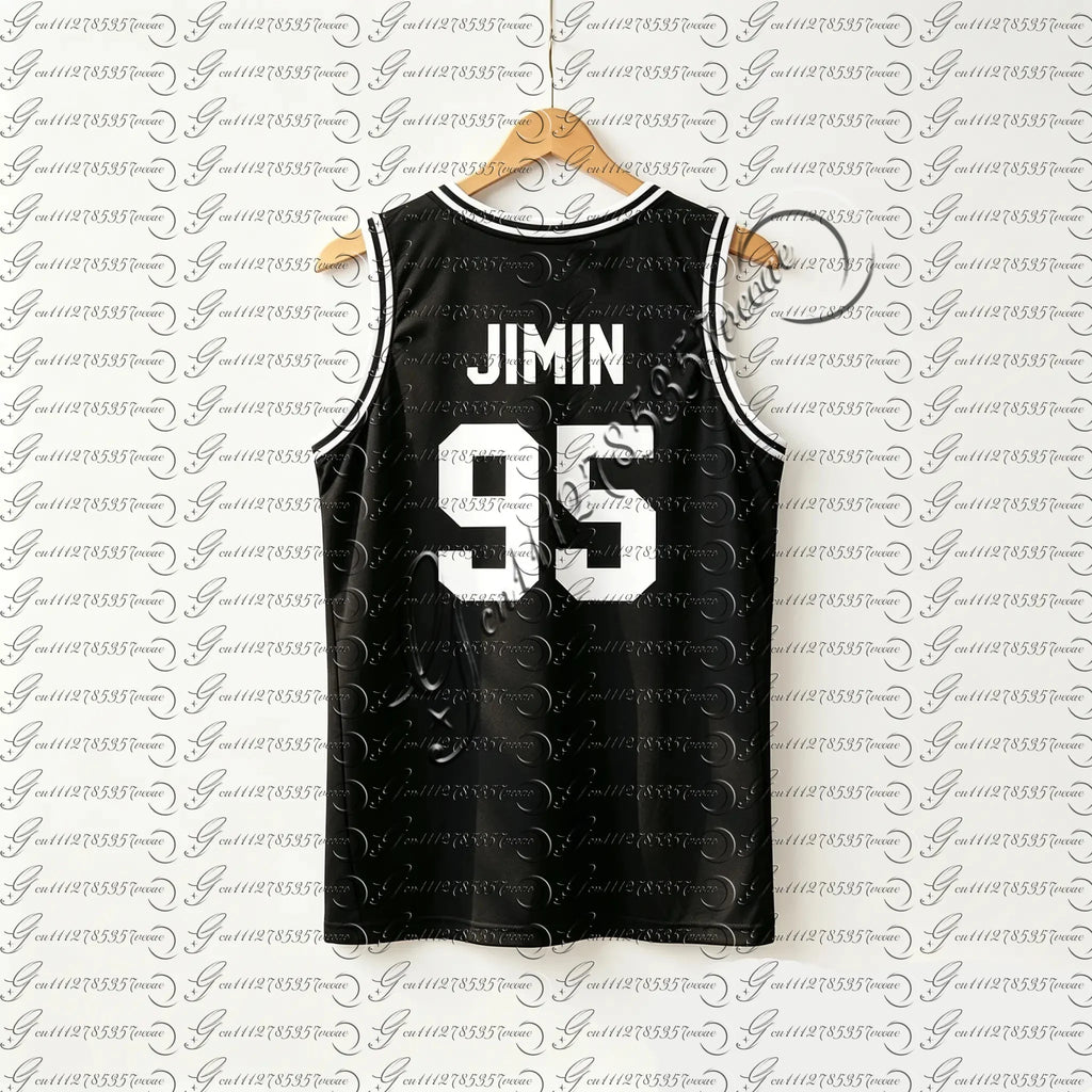 Kpop JUNGKOOK 97 Basketball Jersey Tank Top, Unisex Breathable Sports Vest, Casual Sleeveless Top for Kids Youth, Army Fans Gift