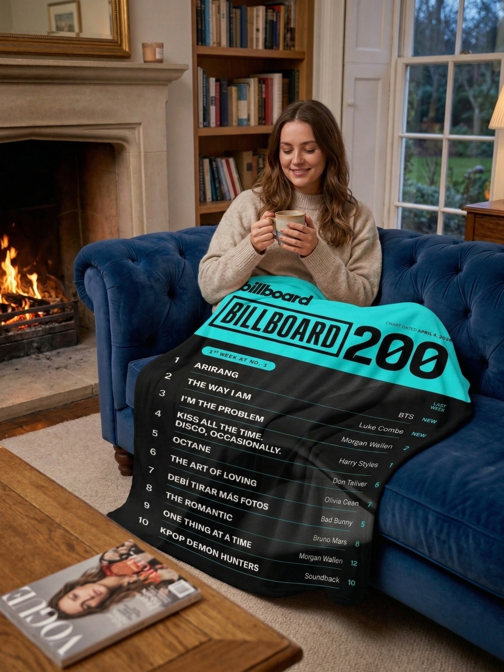 BTS 2026 Reunion Billboard 200 Top10 Blanket - Limited Edition