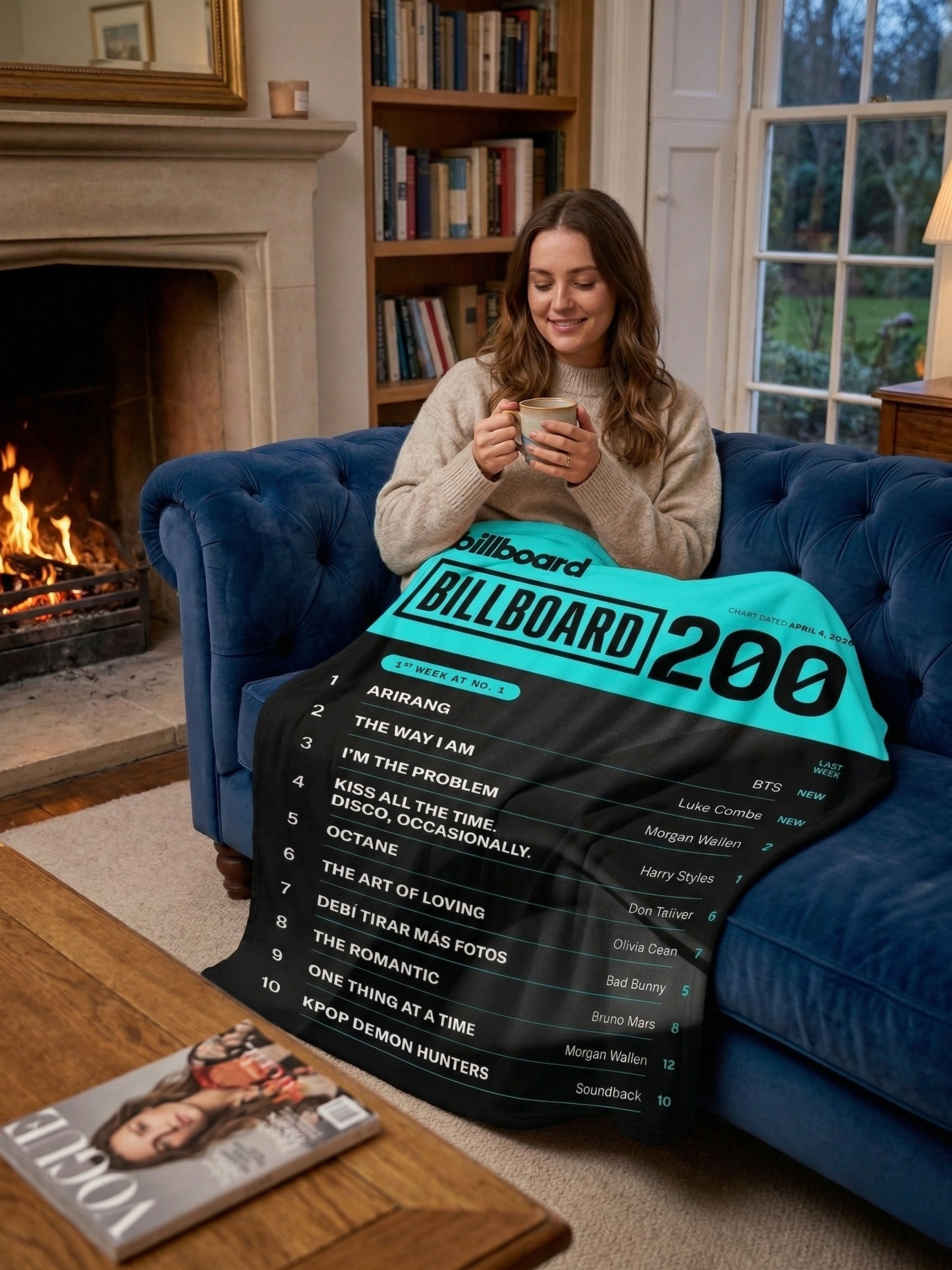 BTS 2026 Reunion Billboard 200 Top10 Blanket - Limited Edition