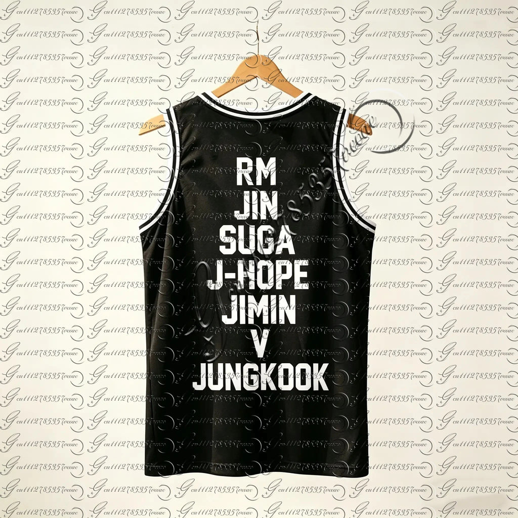 Kpop JUNGKOOK 97 Basketball Jersey Tank Top, Unisex Breathable Sports Vest, Casual Sleeveless Top for Kids Youth, Army Fans Gift