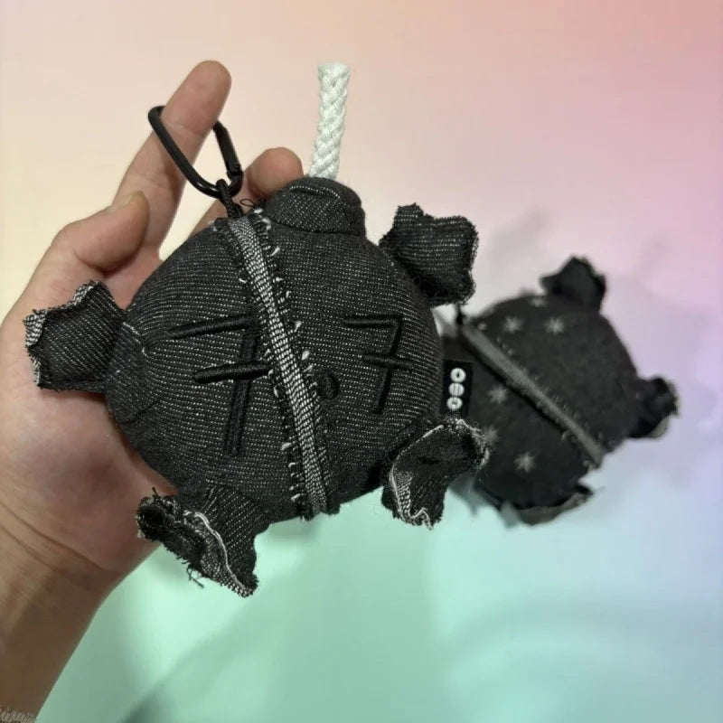 New BTS Black Peripheral Plush Keychain Coal Stove Keychain Pendant Plush Toys Bag Ornament Accessory Collection Birthday Gifts