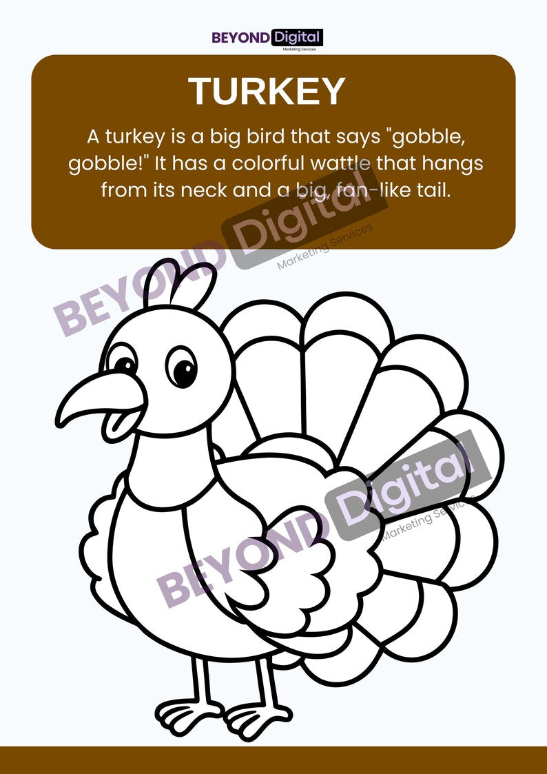 Learn & Colour Educational Animal Colouring Pages