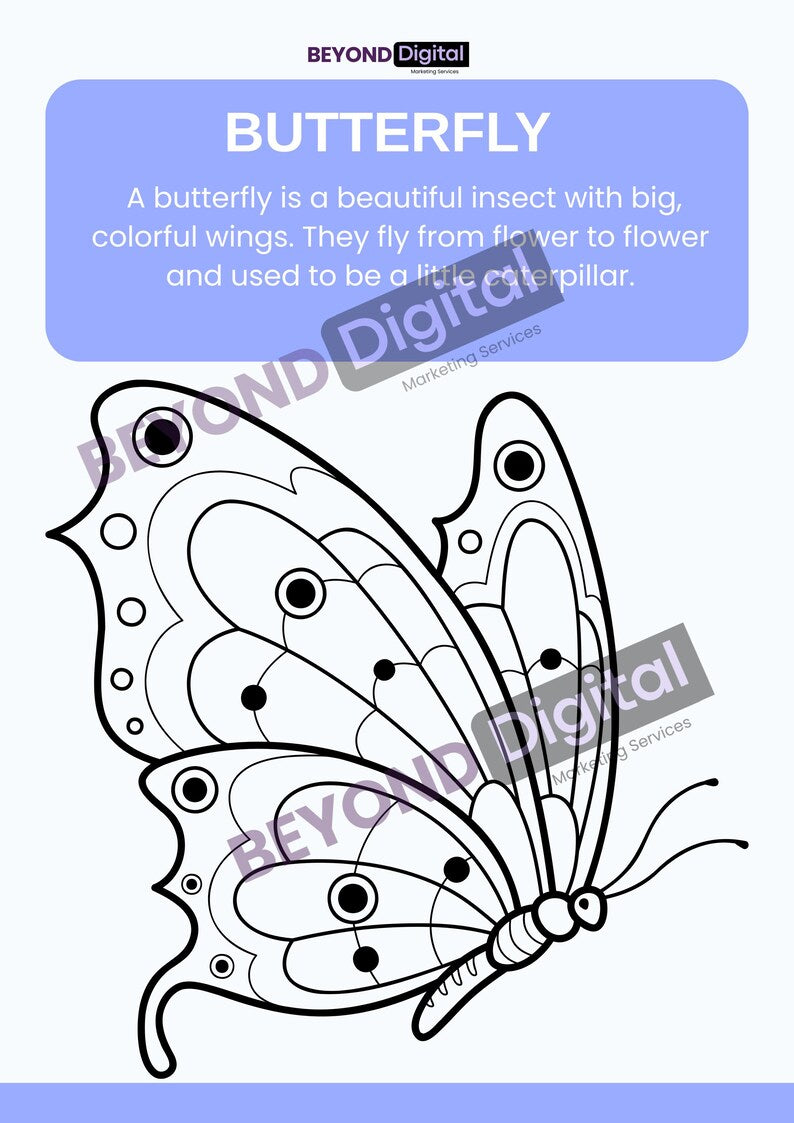 Learn & Colour Educational Animal Colouring Pages