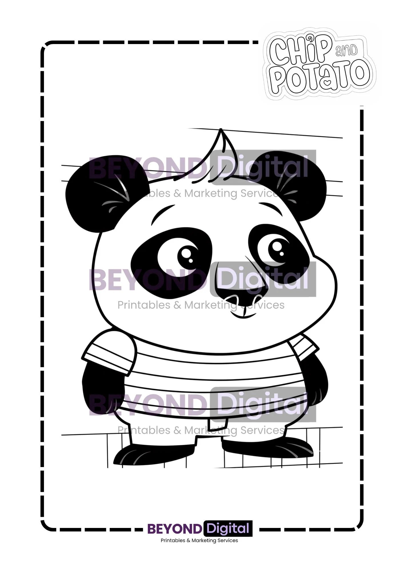 Chip & Potato Colouring Pages