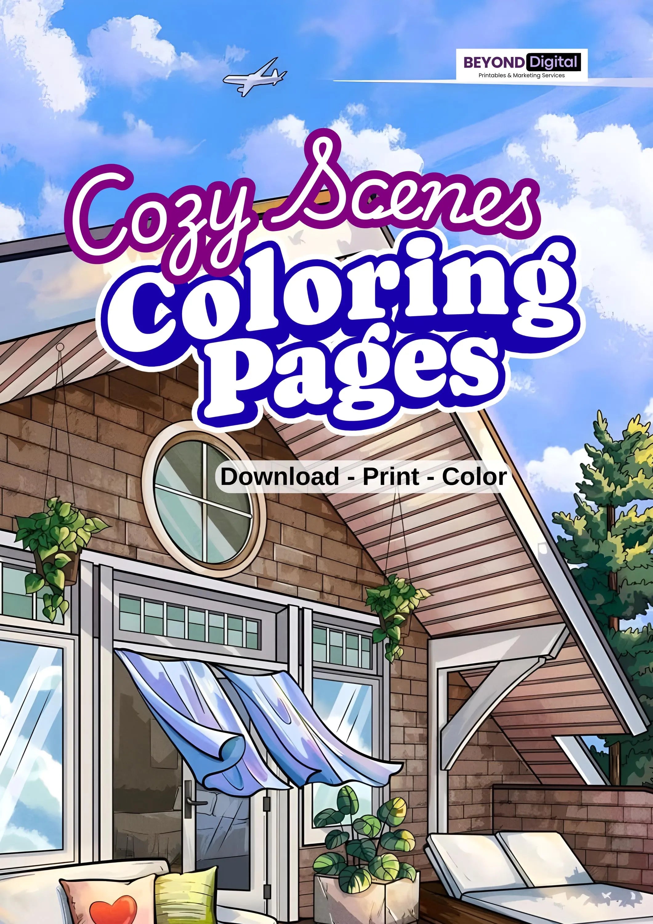 Cozy Scenes Coloring Pages