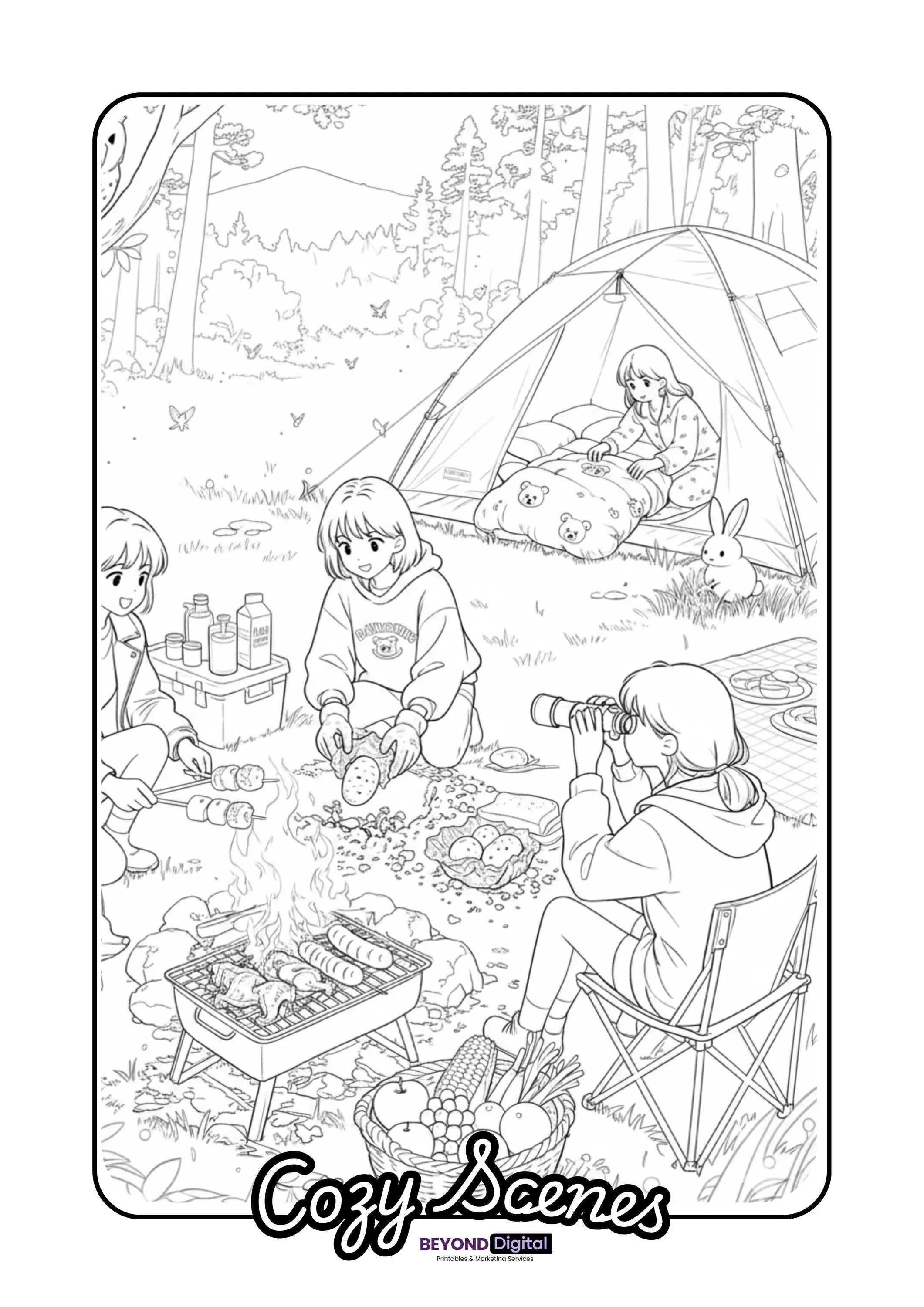 Cozy Scenes Coloring Pages