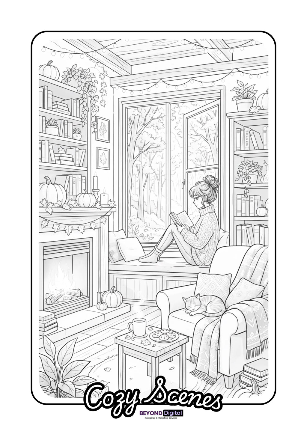 Cozy Scenes Coloring Pages