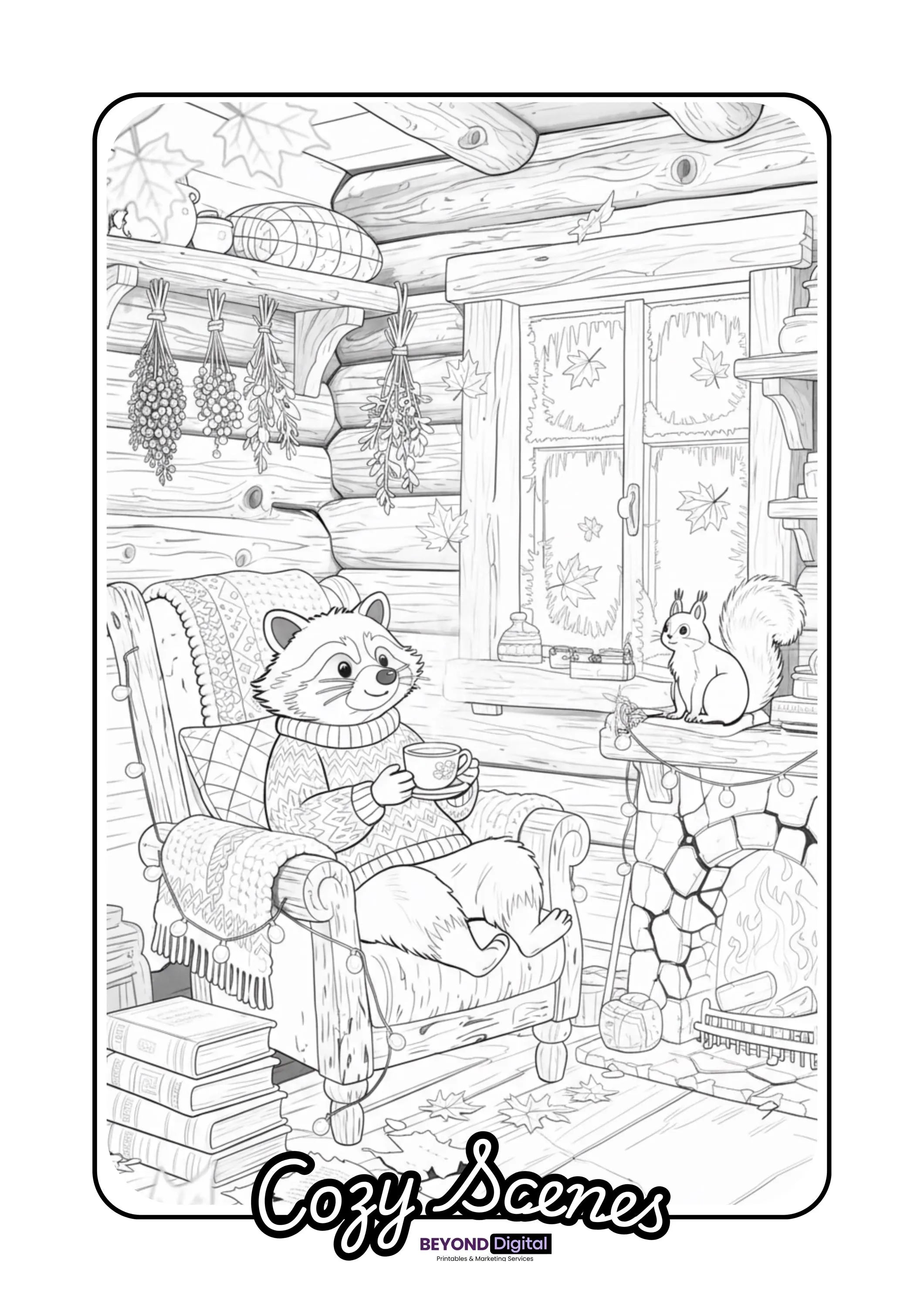 Cozy Scenes Coloring Pages
