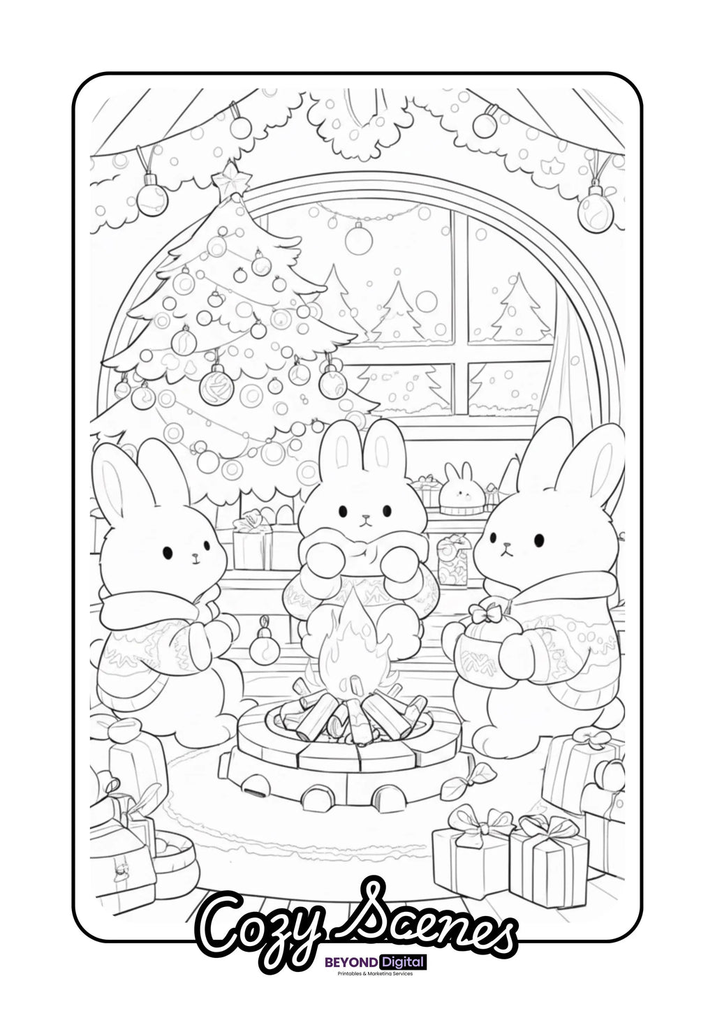 Cozy Scenes Coloring Pages