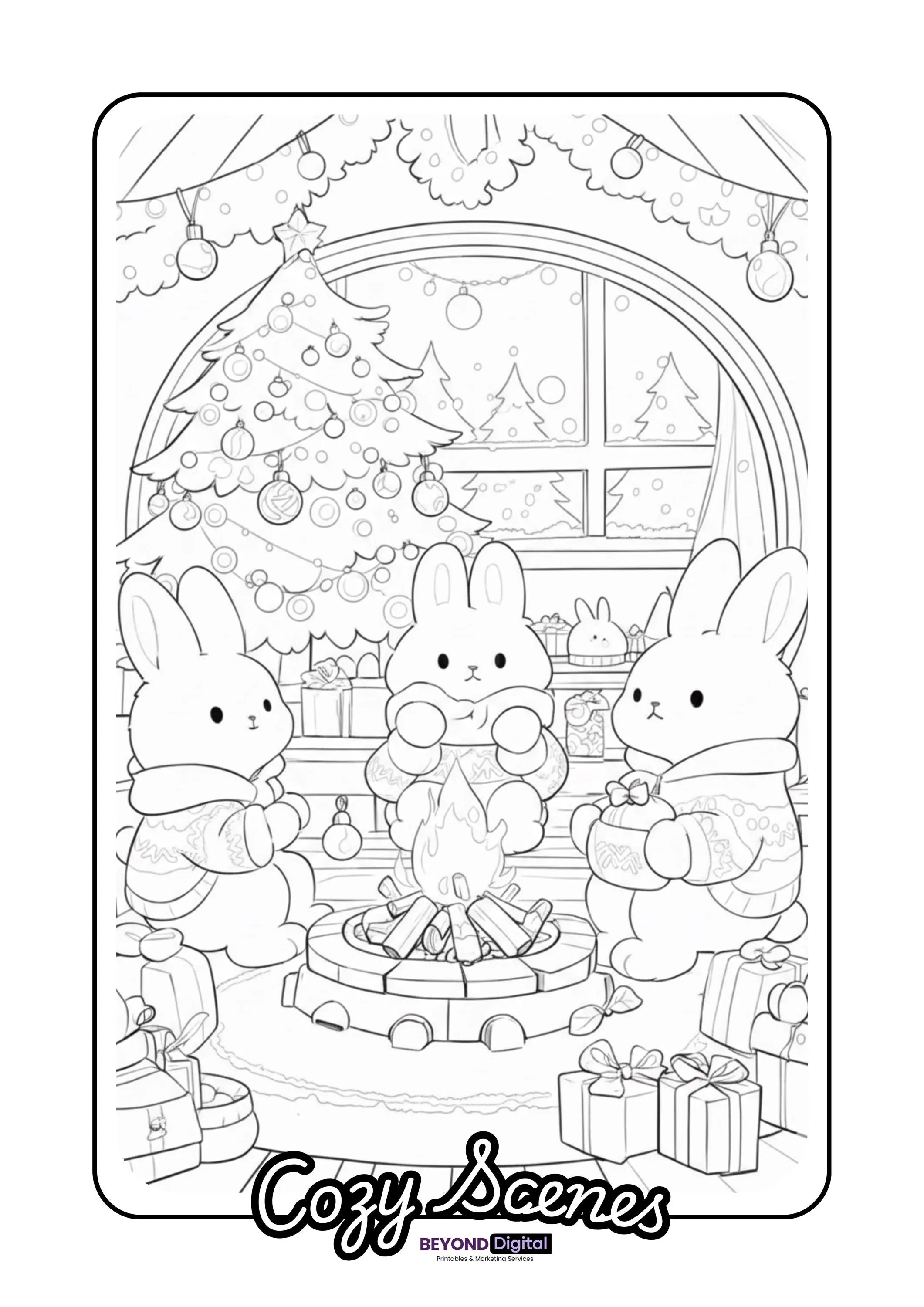 Cozy Scenes Coloring Pages