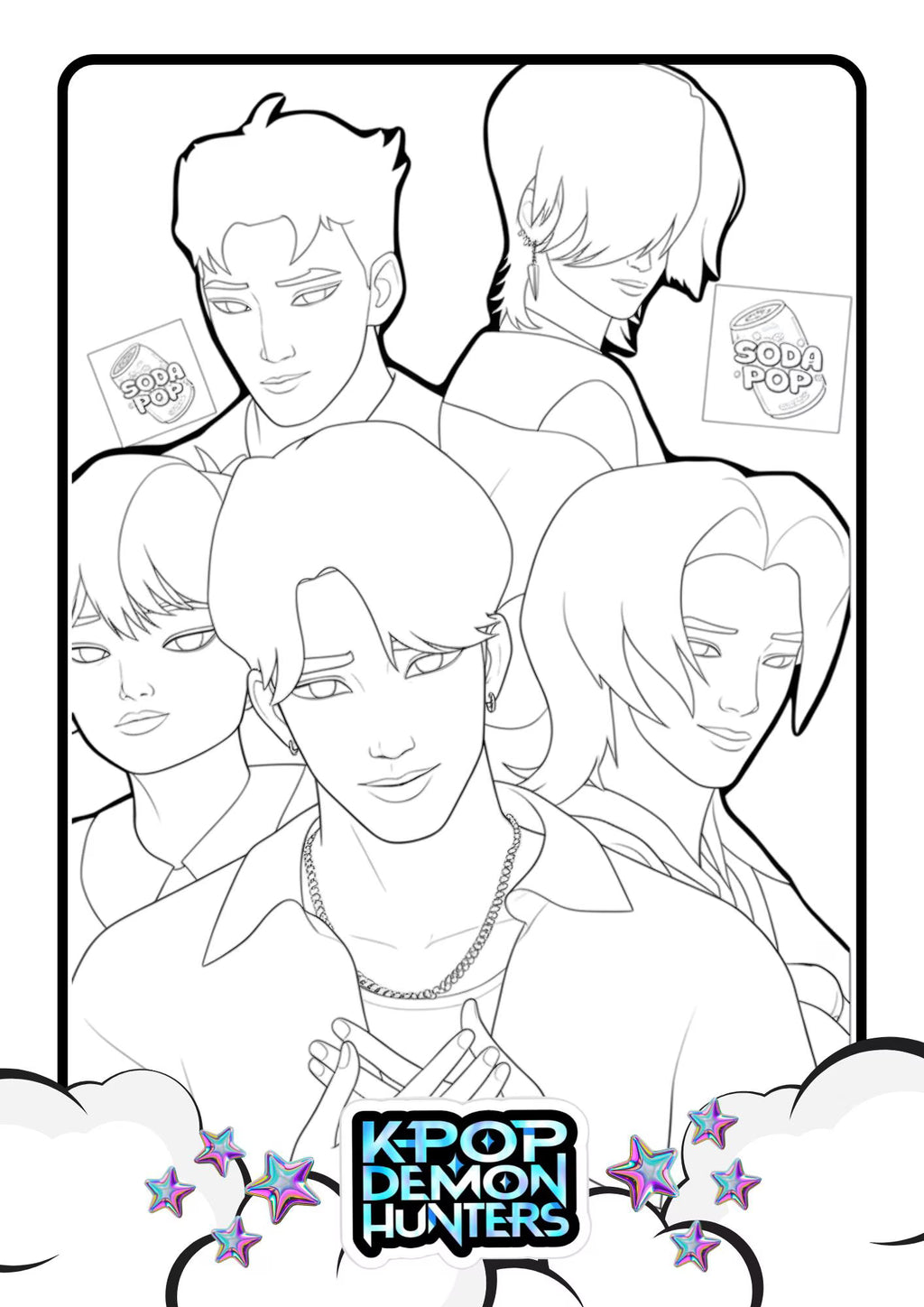 K pop Demon Hunters Colouring Pages