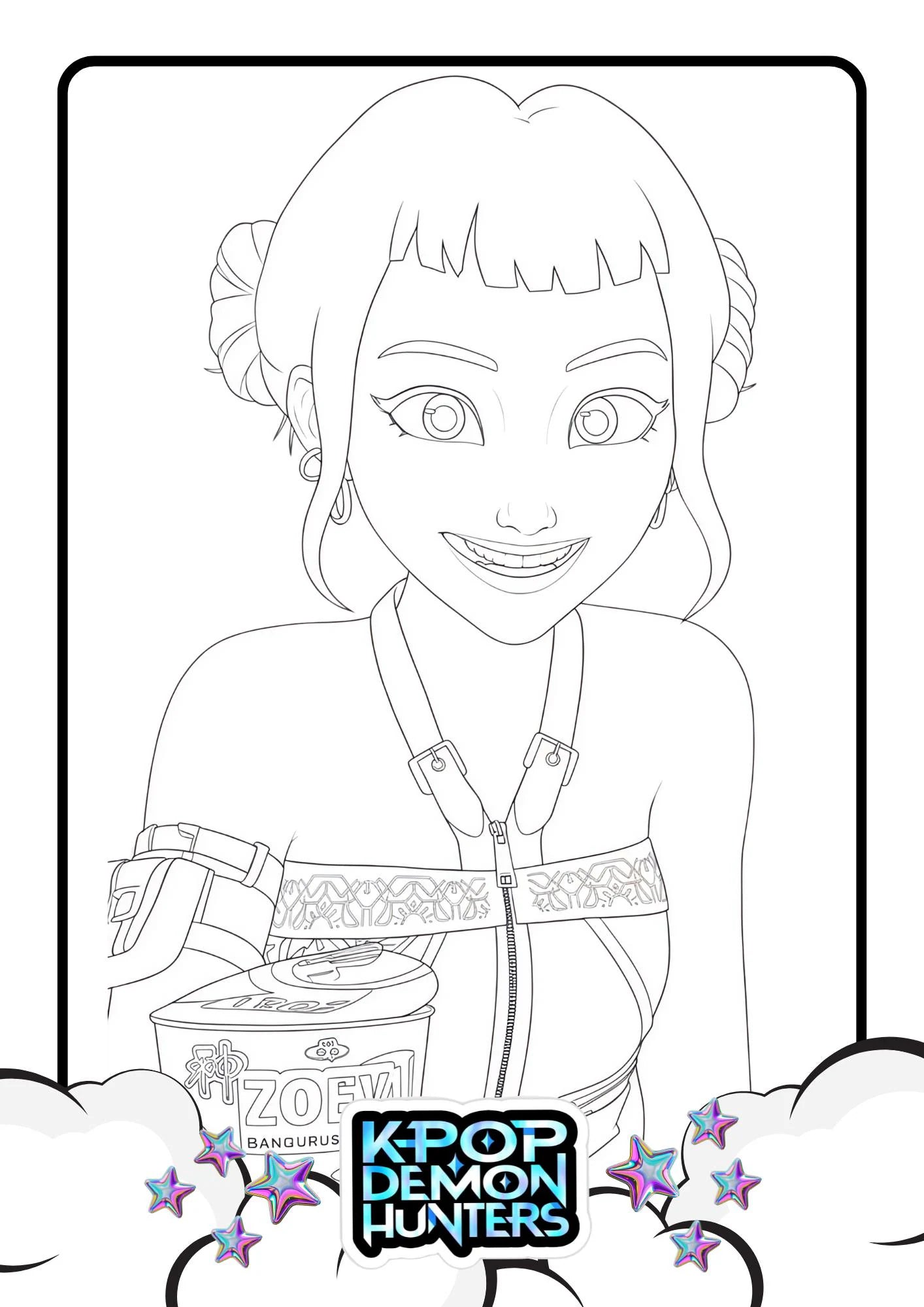 K pop Demon Hunters Colouring Pages