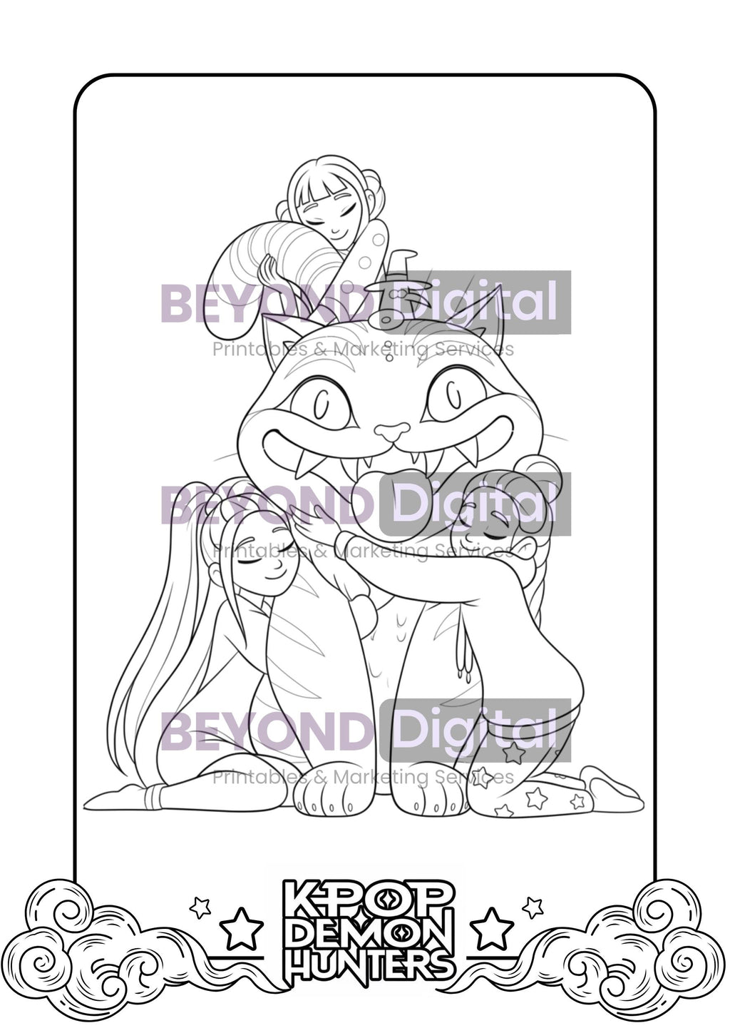 K-pop Demon Hunters Colouring Pages V.2