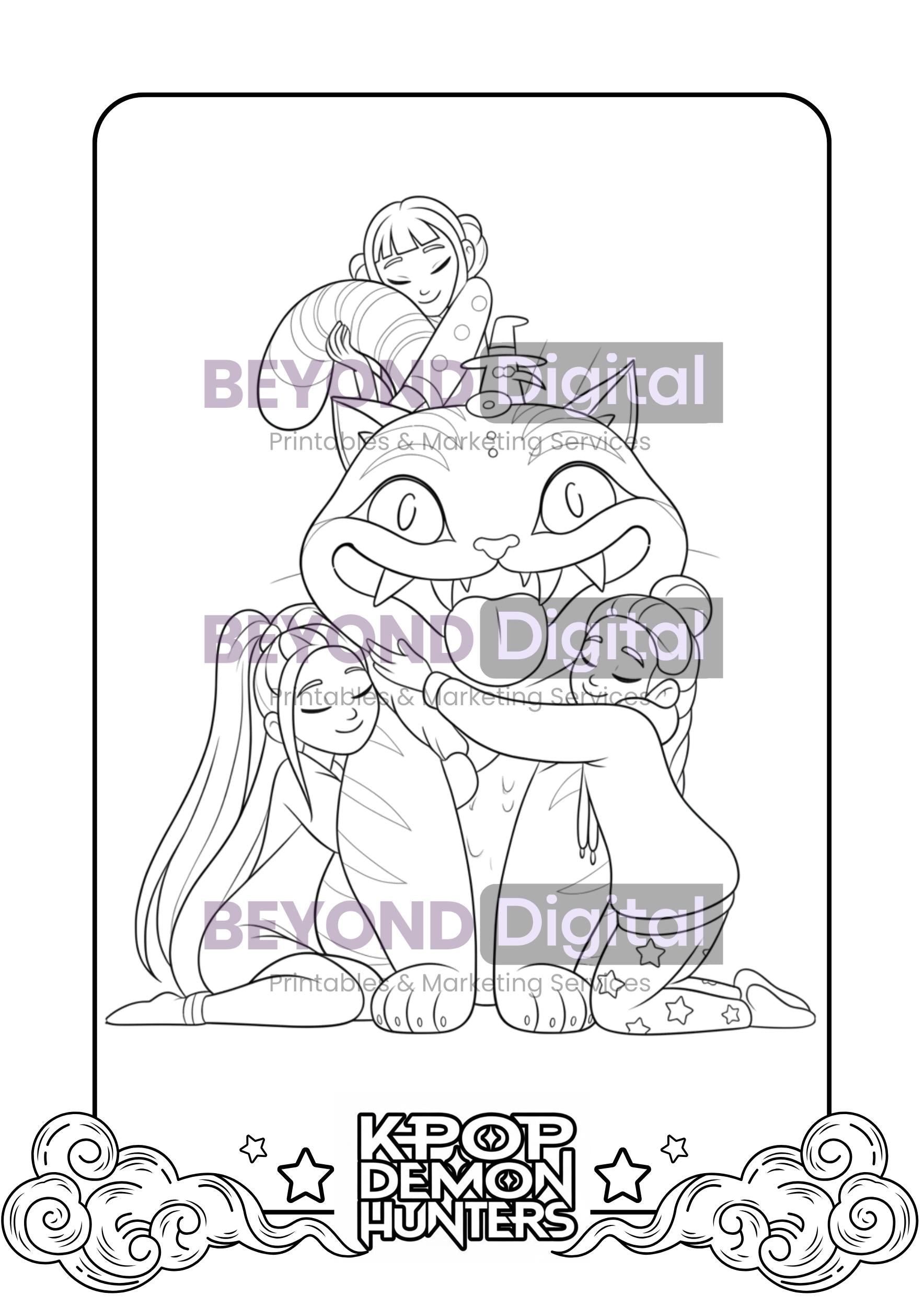 K-pop Demon Hunters Colouring Pages V.2