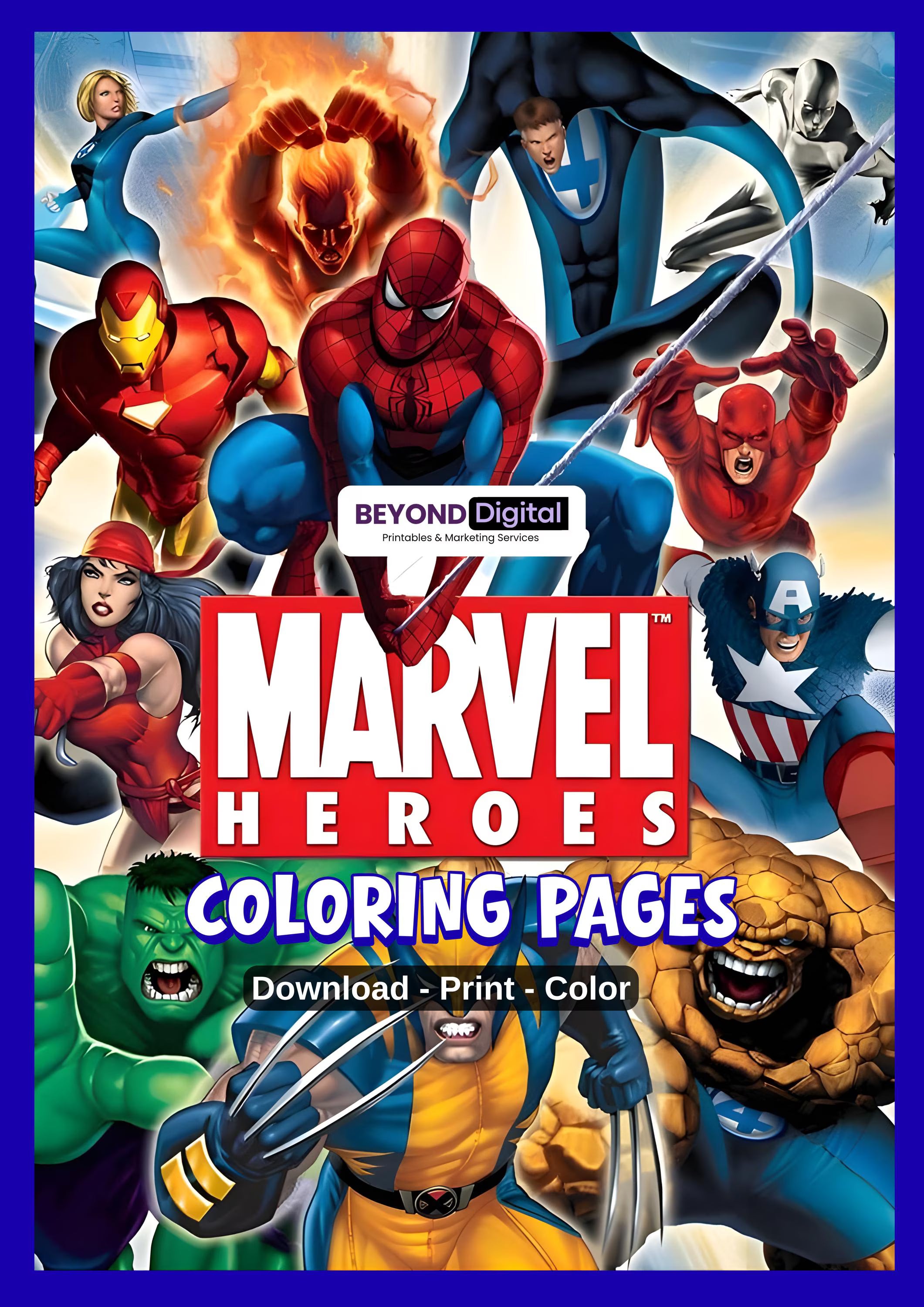 Marvel Heroes Colouring Pages