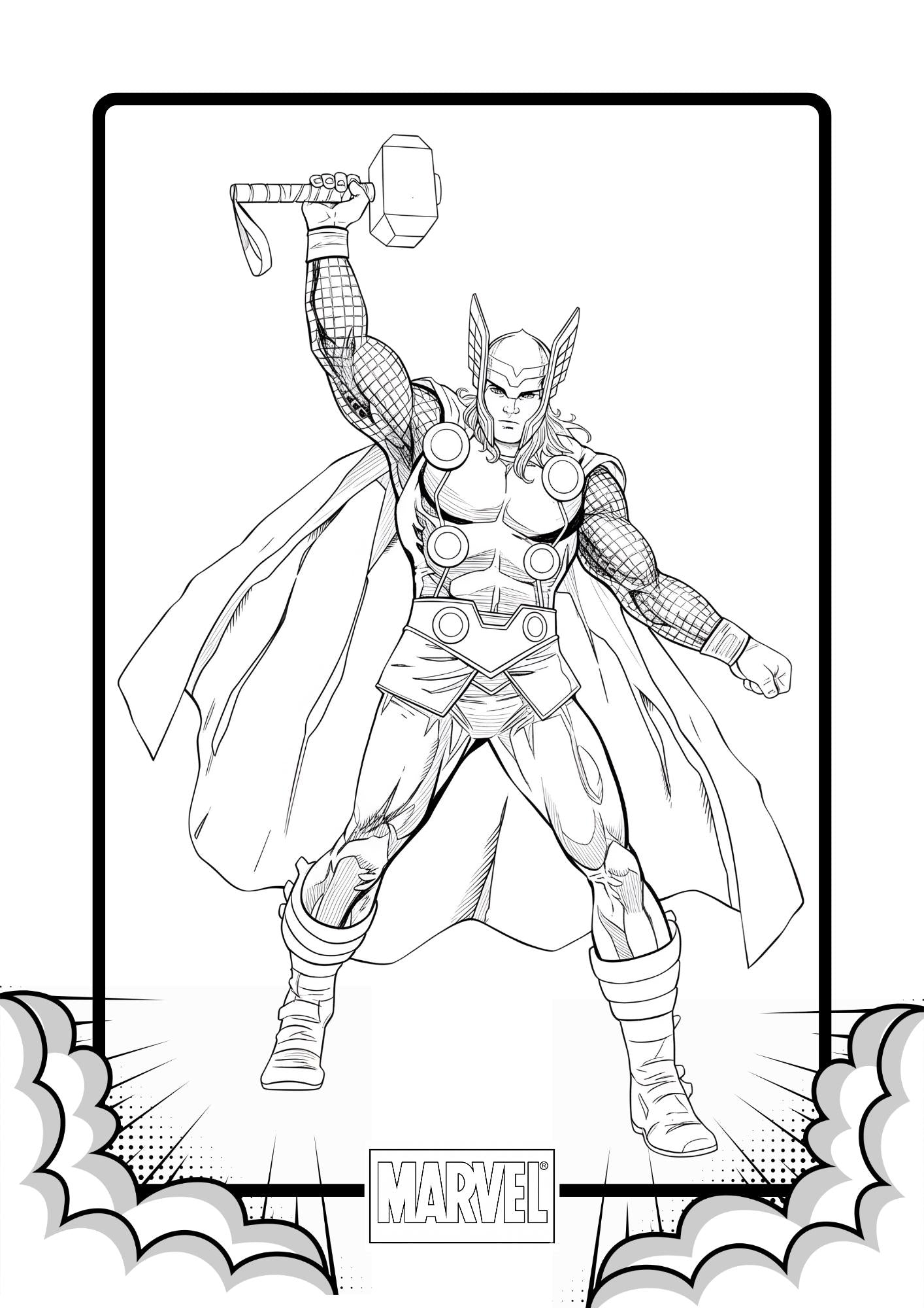 Marvel Heroes Colouring Pages