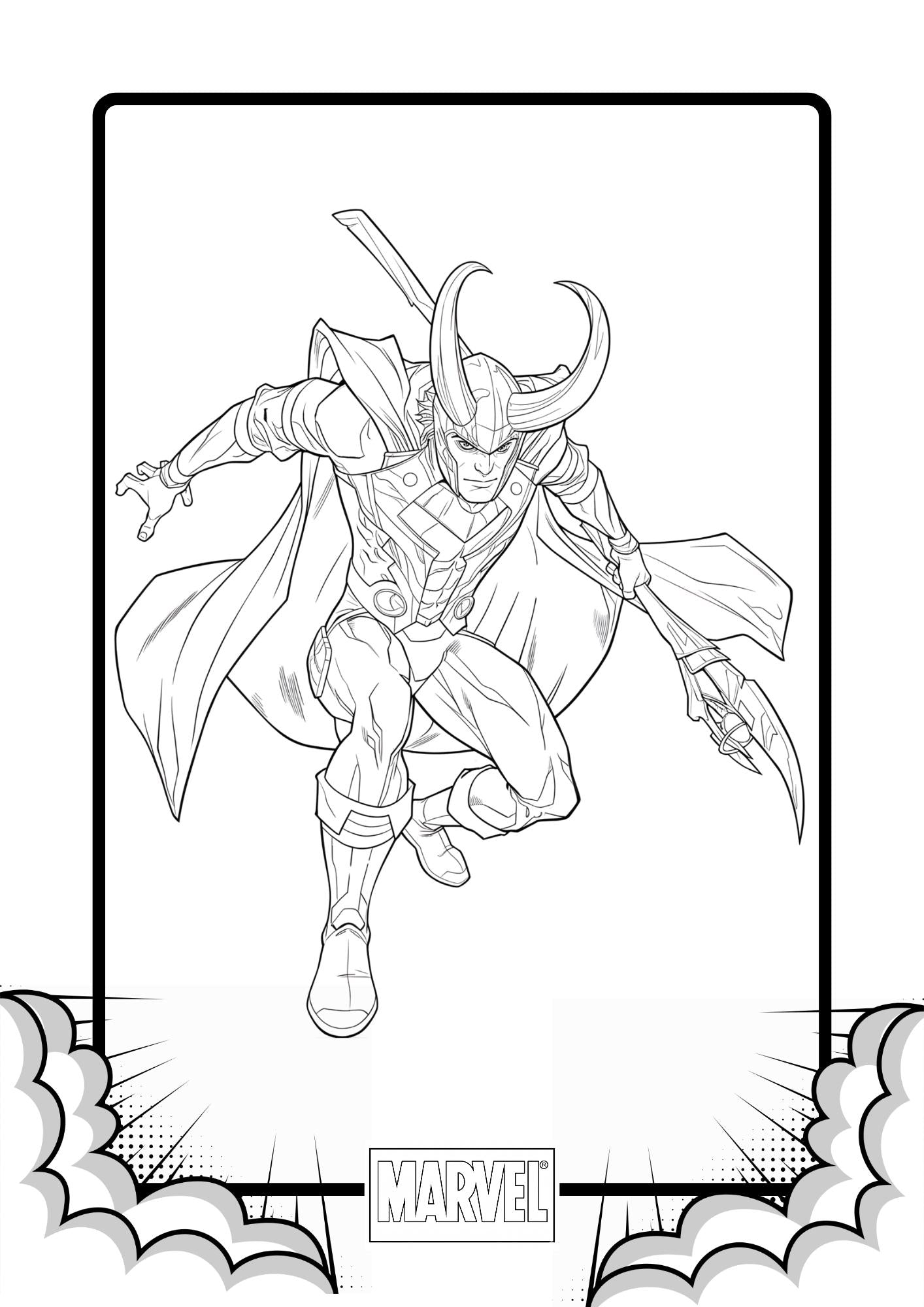 Marvel Heroes Colouring Pages