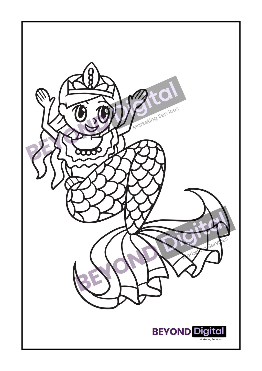 Mermaids Colouring Pages