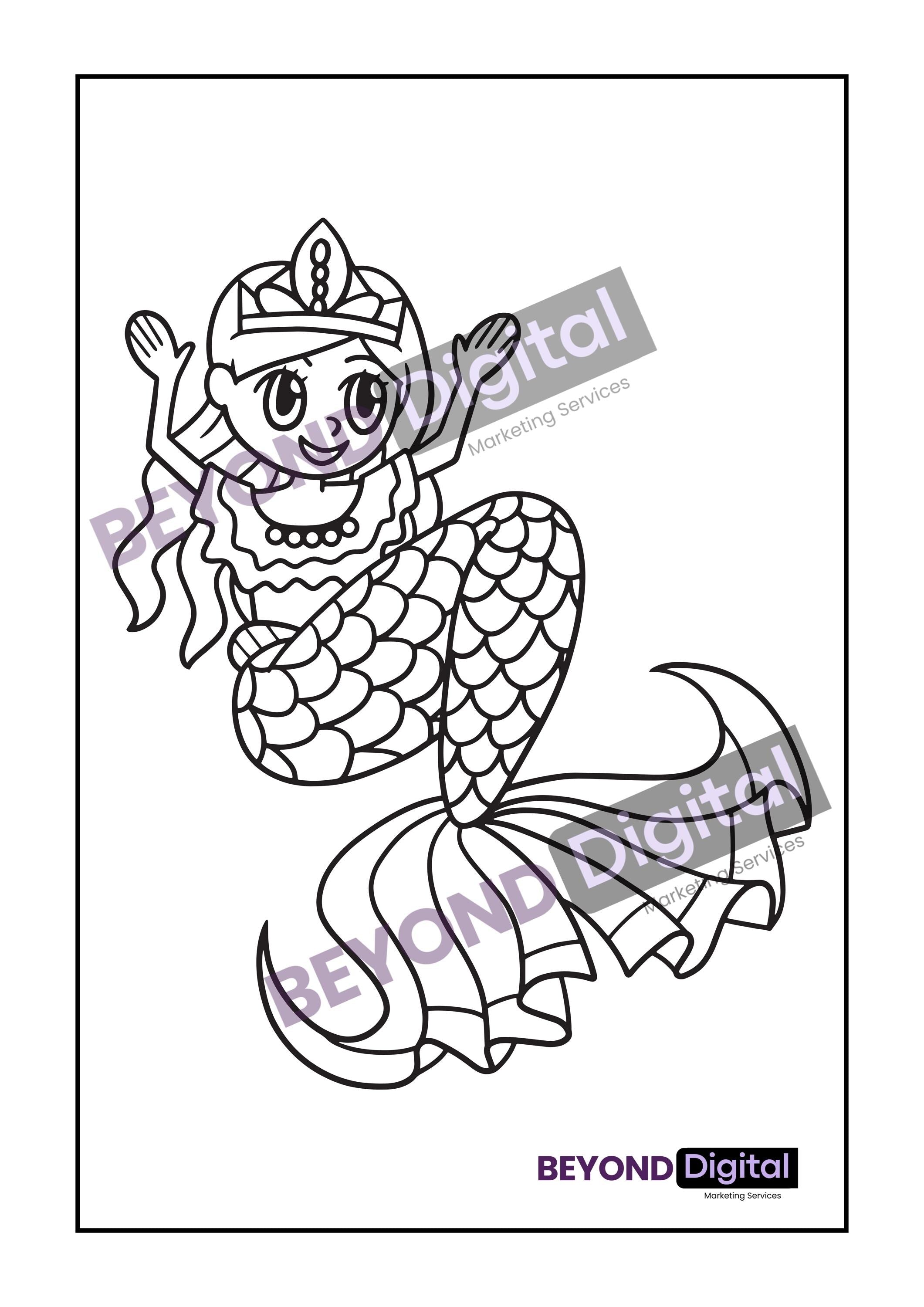 Mermaids Colouring Pages