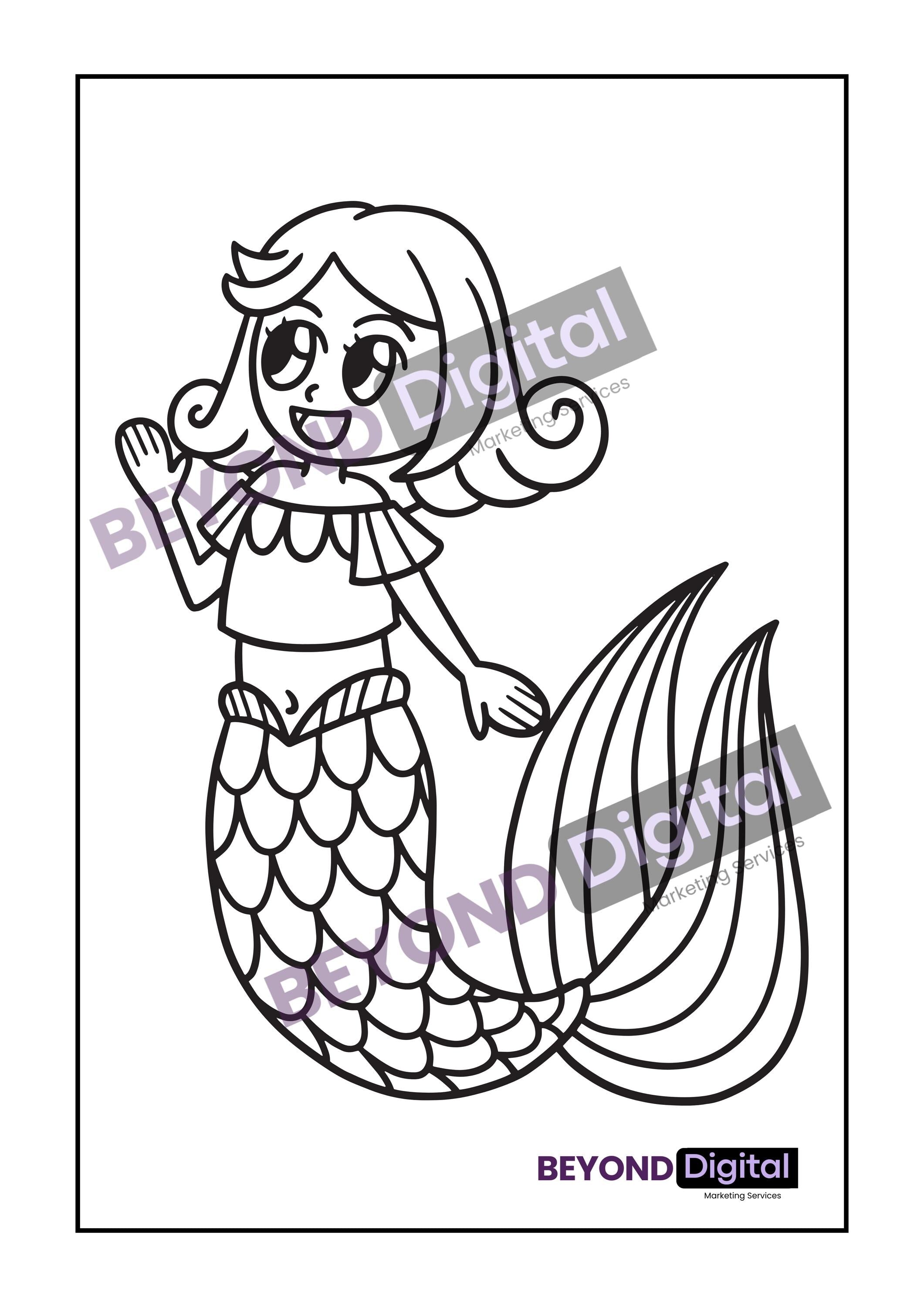 Mermaids Colouring Pages