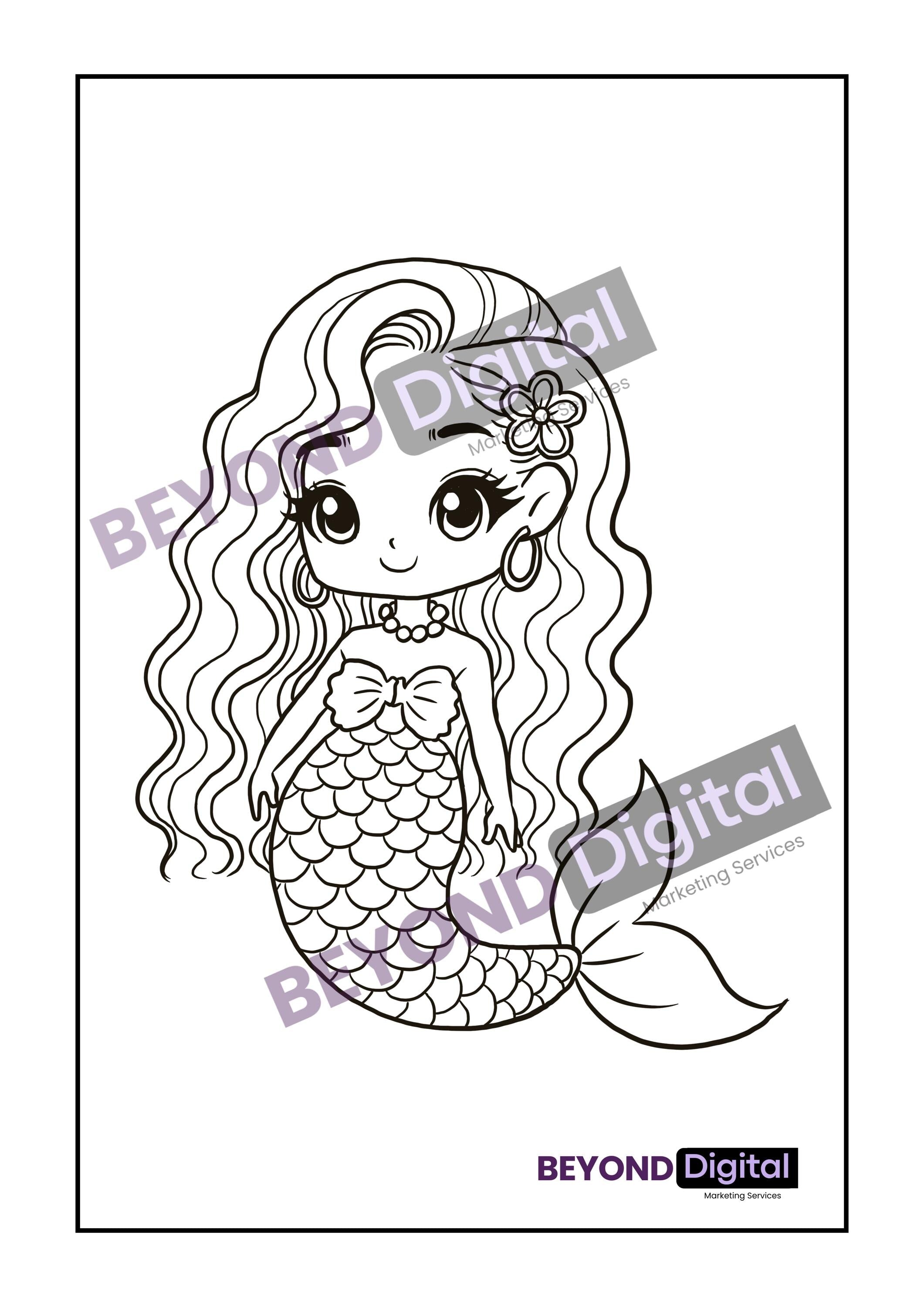 Mermaids Colouring Pages