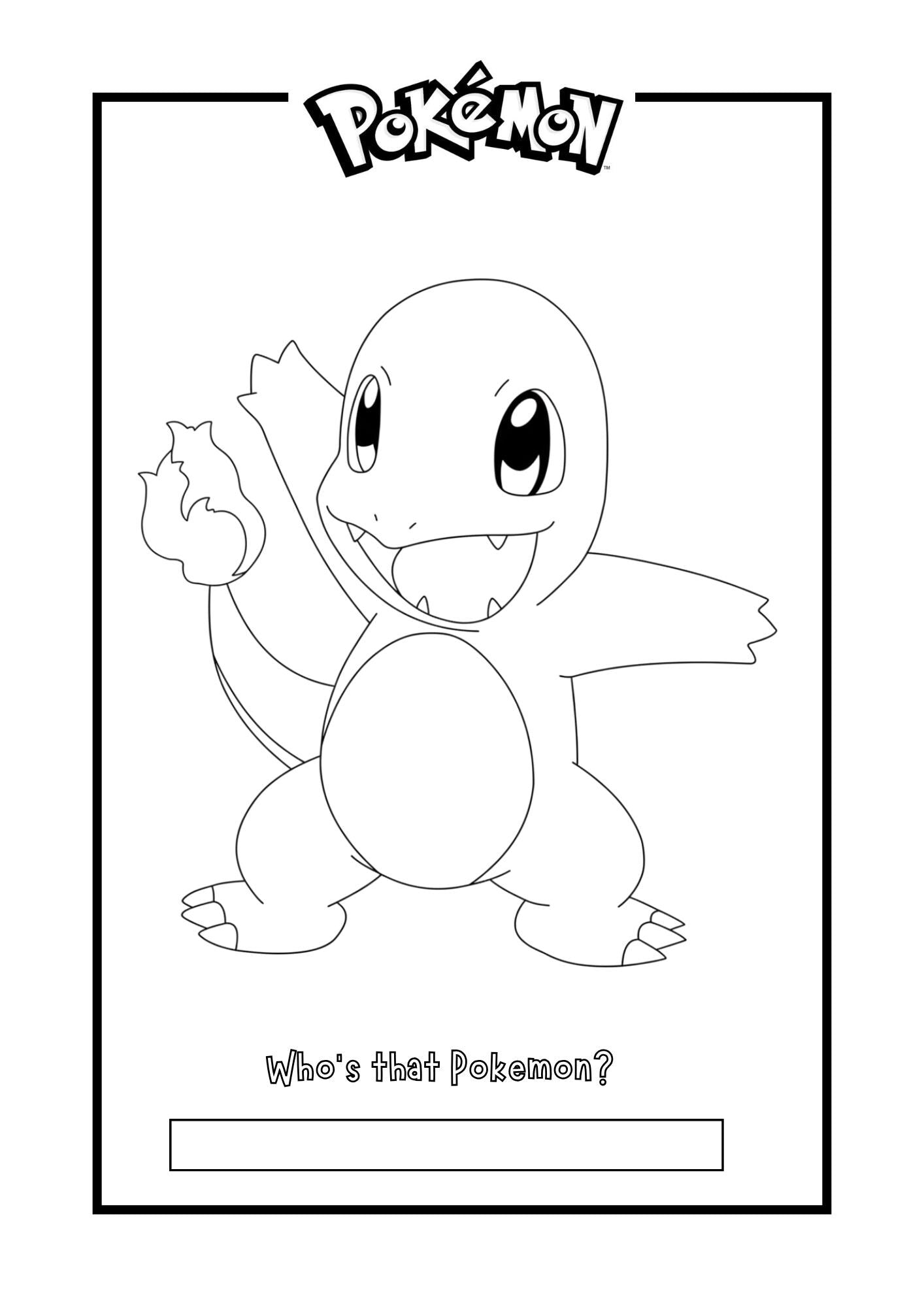 Pokemon Colouring Pages