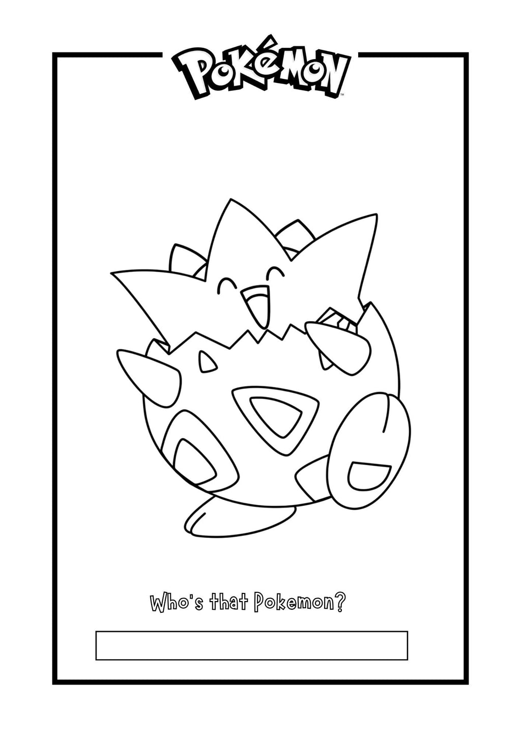 Pokemon Colouring Pages