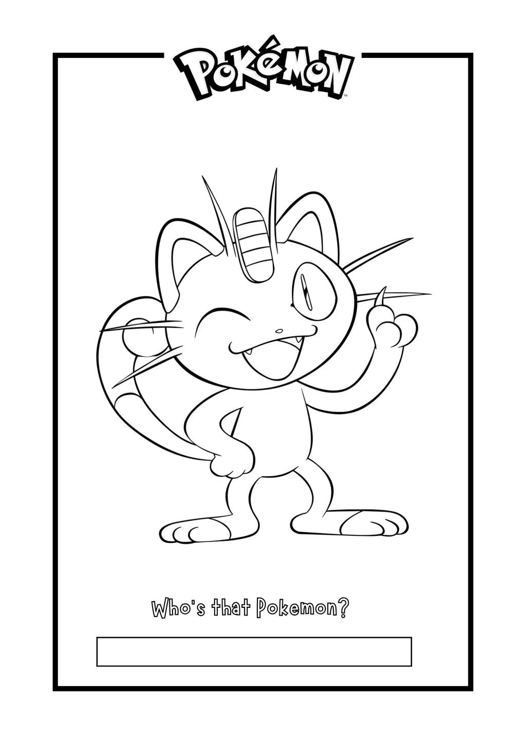 Pokemon Colouring Pages