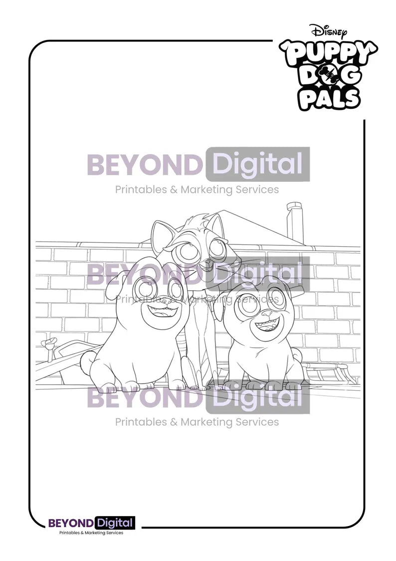 Puppy Dog Pals Colouring Pages