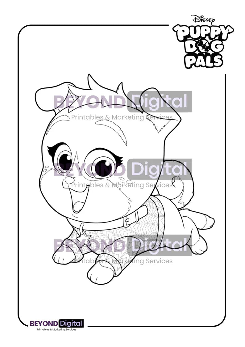 Puppy Dog Pals Colouring Pages