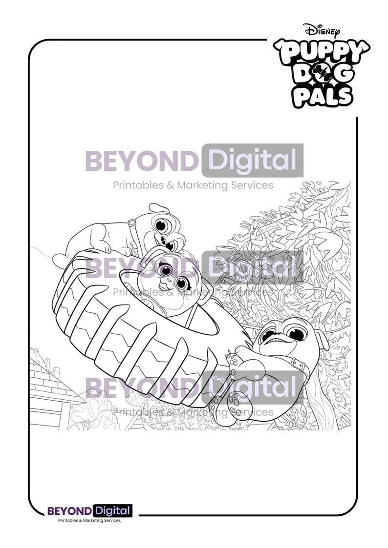 Puppy Dog Pals Colouring Pages