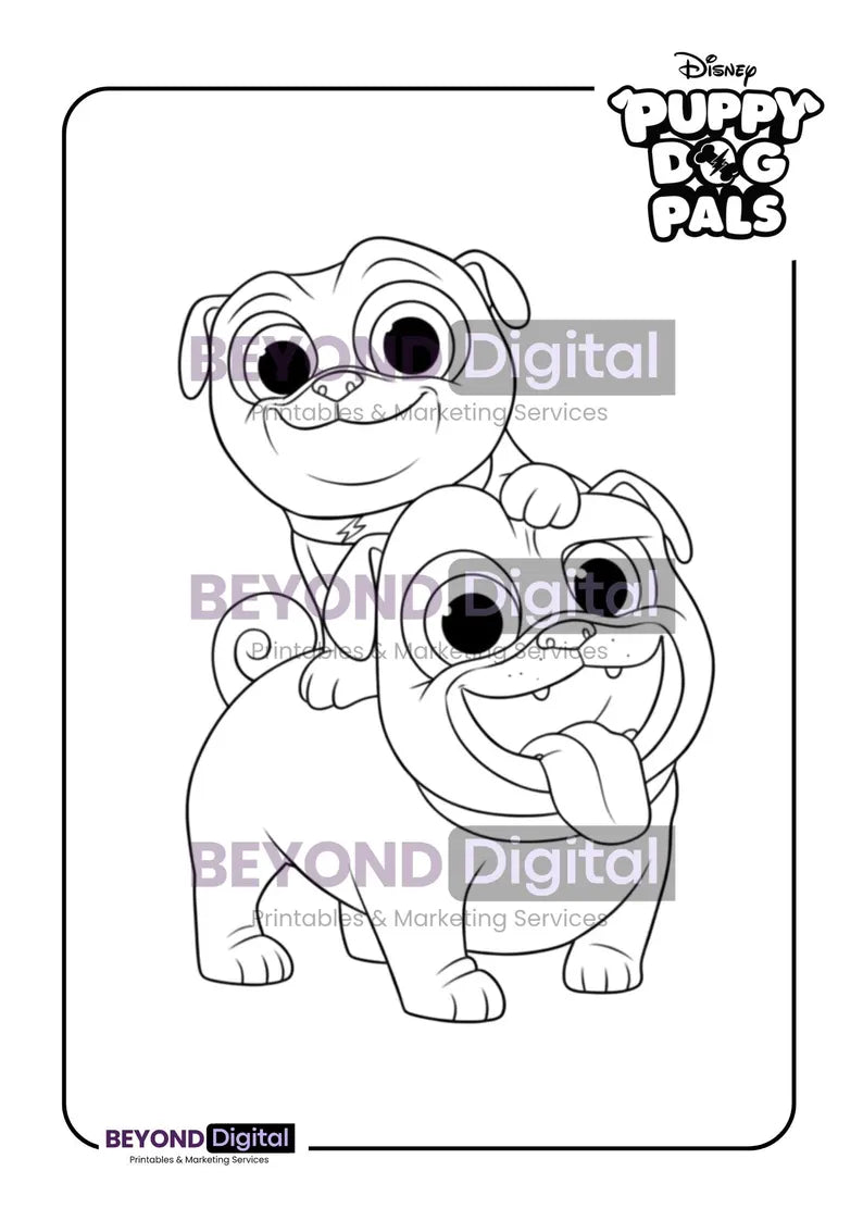 Puppy Dog Pals Colouring Pages