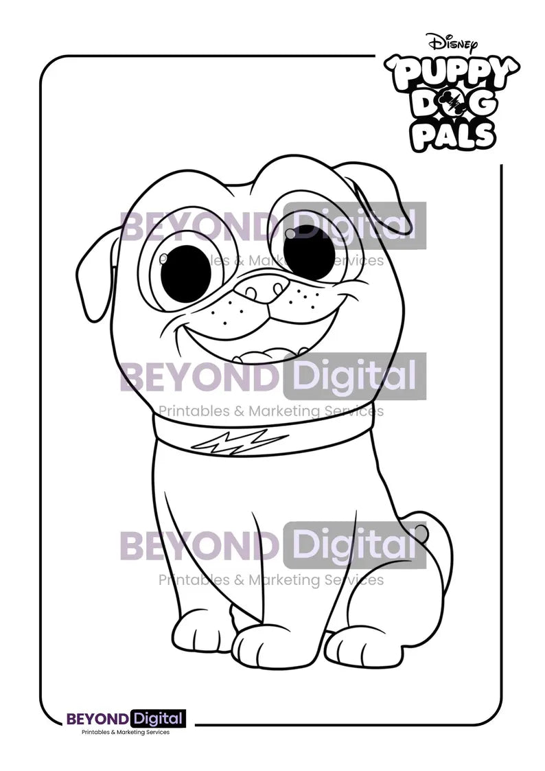 Puppy Dog Pals Colouring Pages