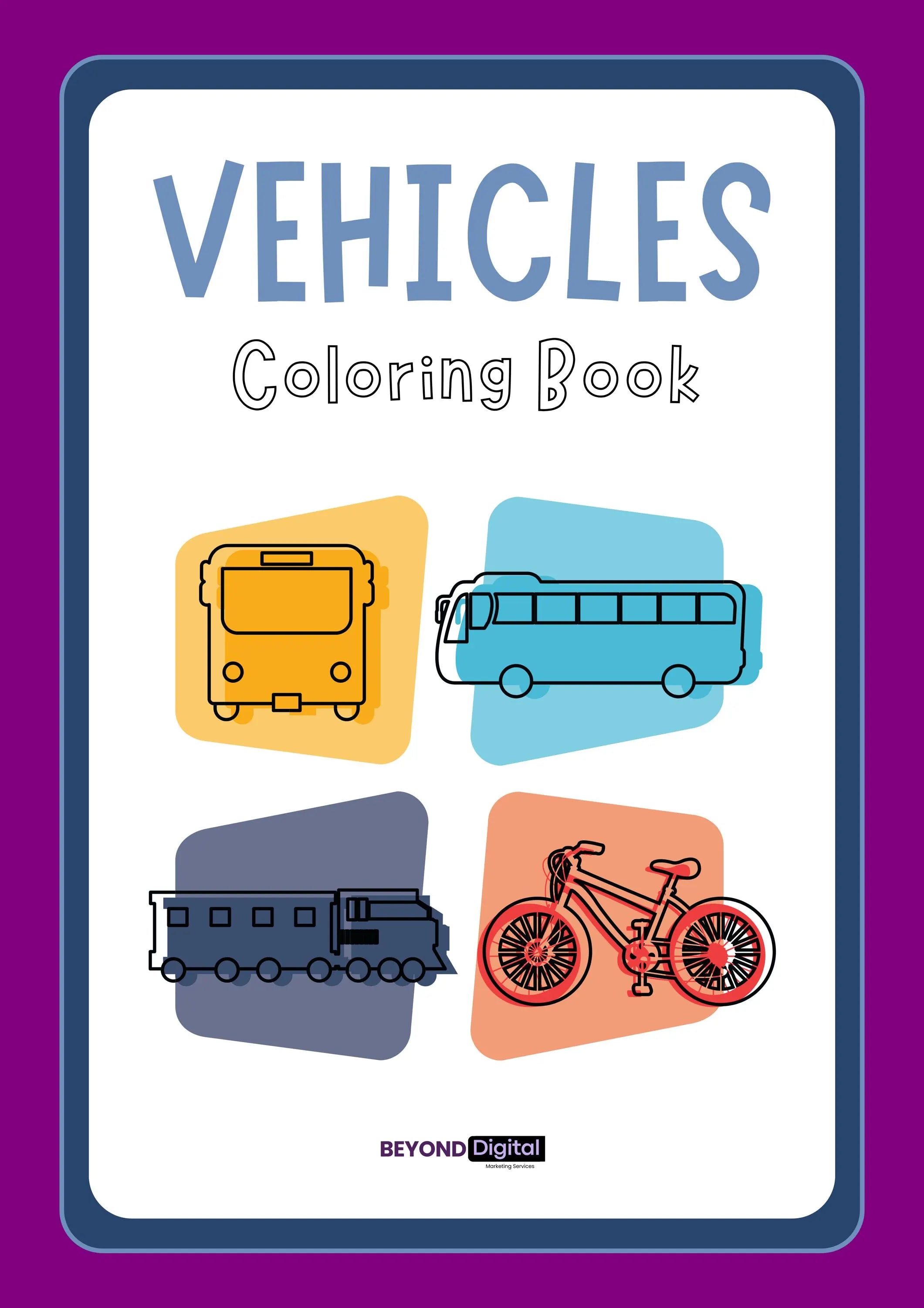 Vehicles Colouring Pages