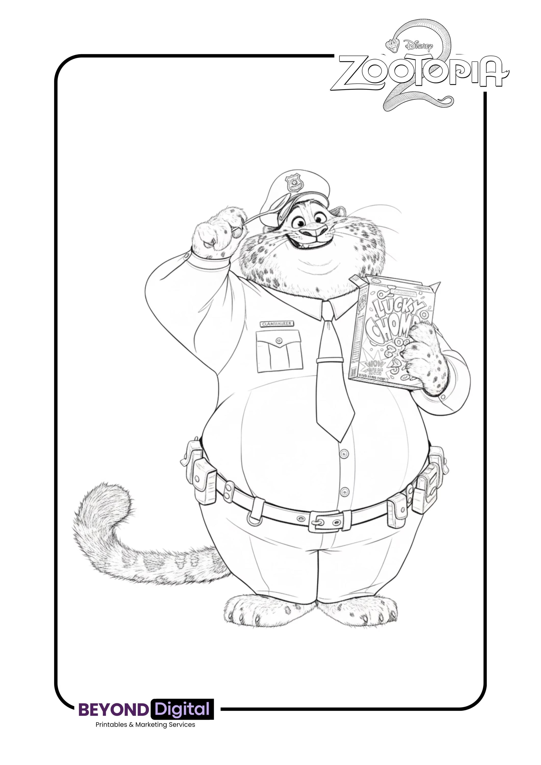 Zootopia 2 Printable Colouring Pages