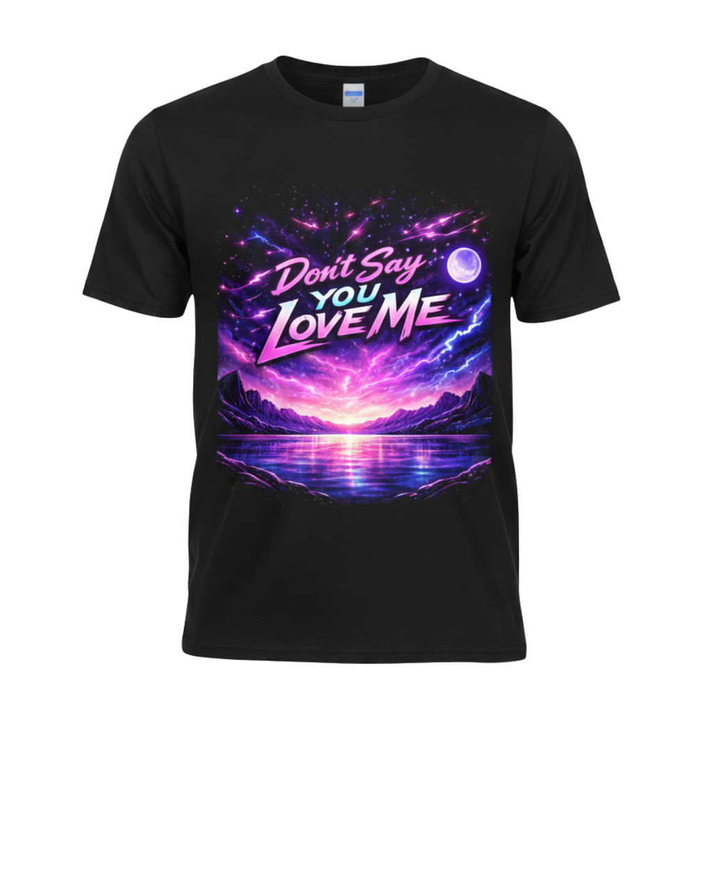 Retro Neon Graphic Tee - "Don't Say You Love Me" Fantasy Shirt