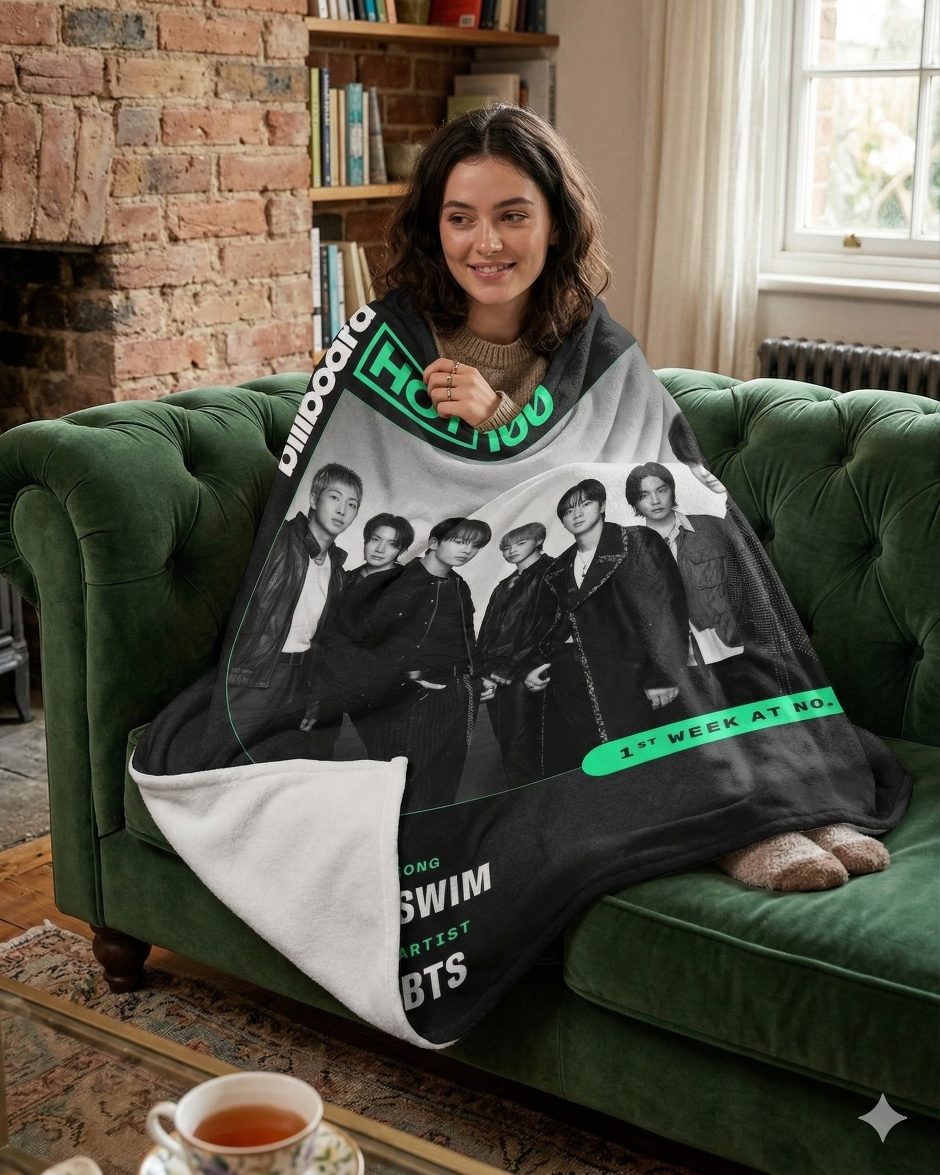 BTS 2026 Reunion Billboard HOT 100 Blanket v1 - Limited Edition