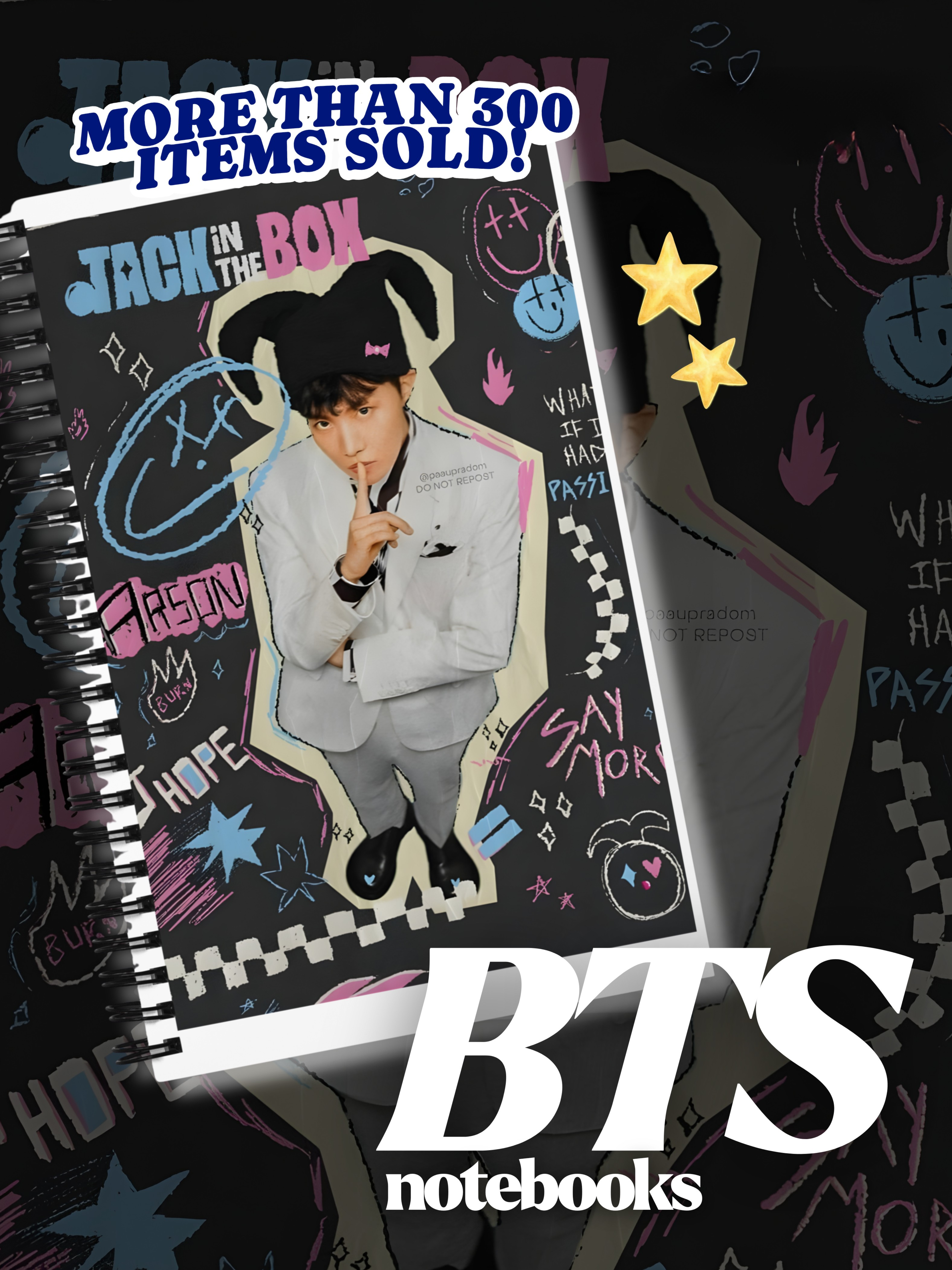 Kpop Inspired  "Jack In The Box" BTS J-Hope Solo Album Spiral Notebook V3