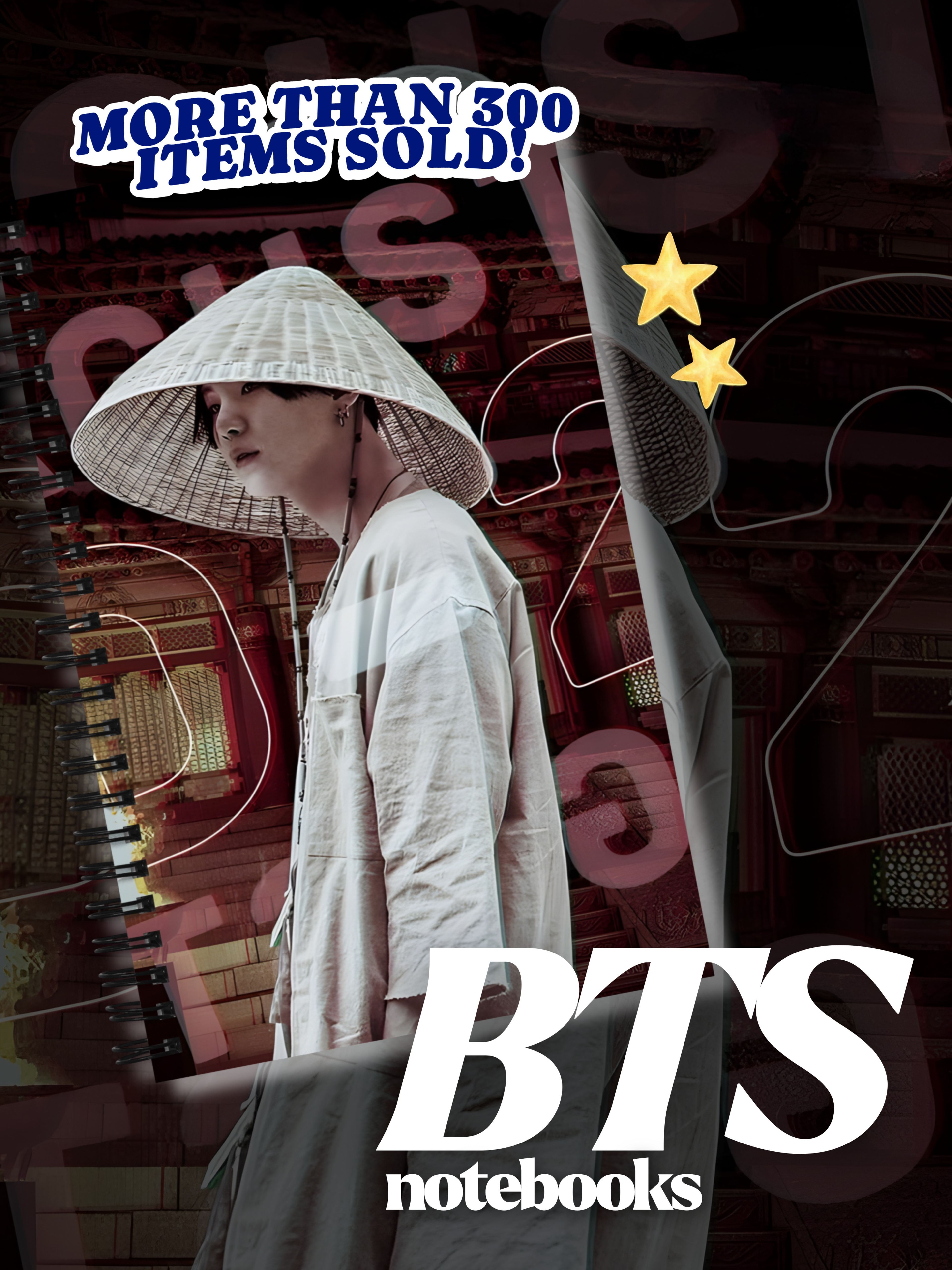 Kpop Inspired  BTS Jin Happy Solo Album Spiral Notebook