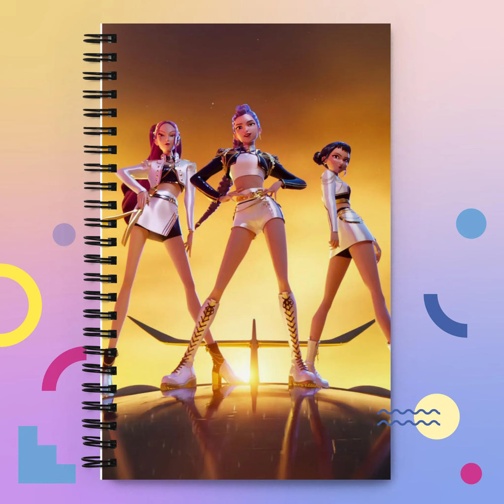 Kpop Demon Hunters Golden Spiral Notebook