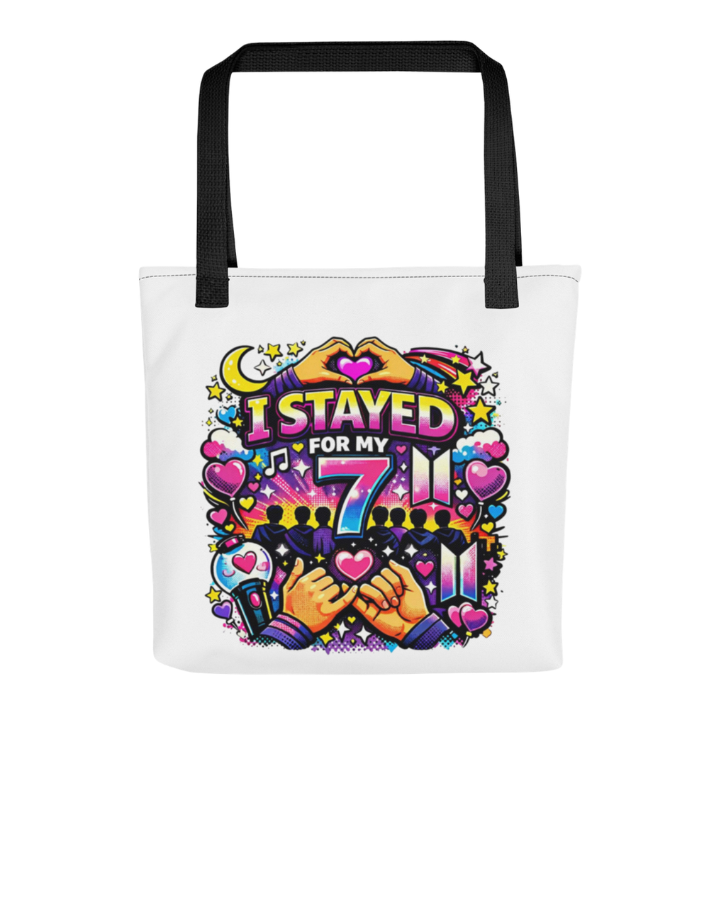 2026 Reunion Tour: Seven Hearts "I Stayed" Colorful Tote Bag