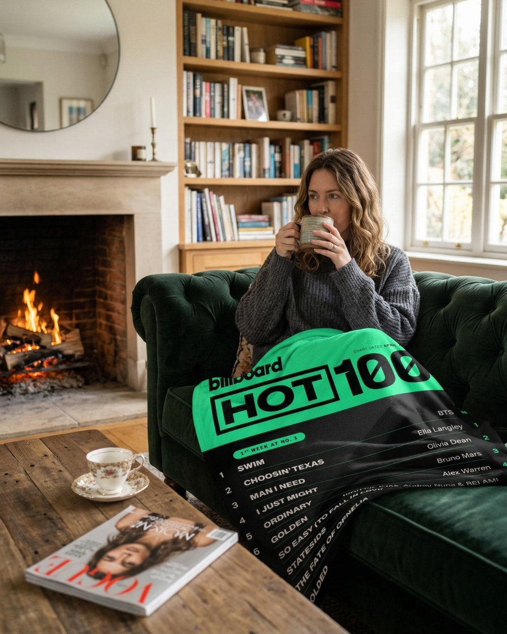 BTS 2026 Reunion Billboard HOT 100 Blanket v2 - Limited Edition