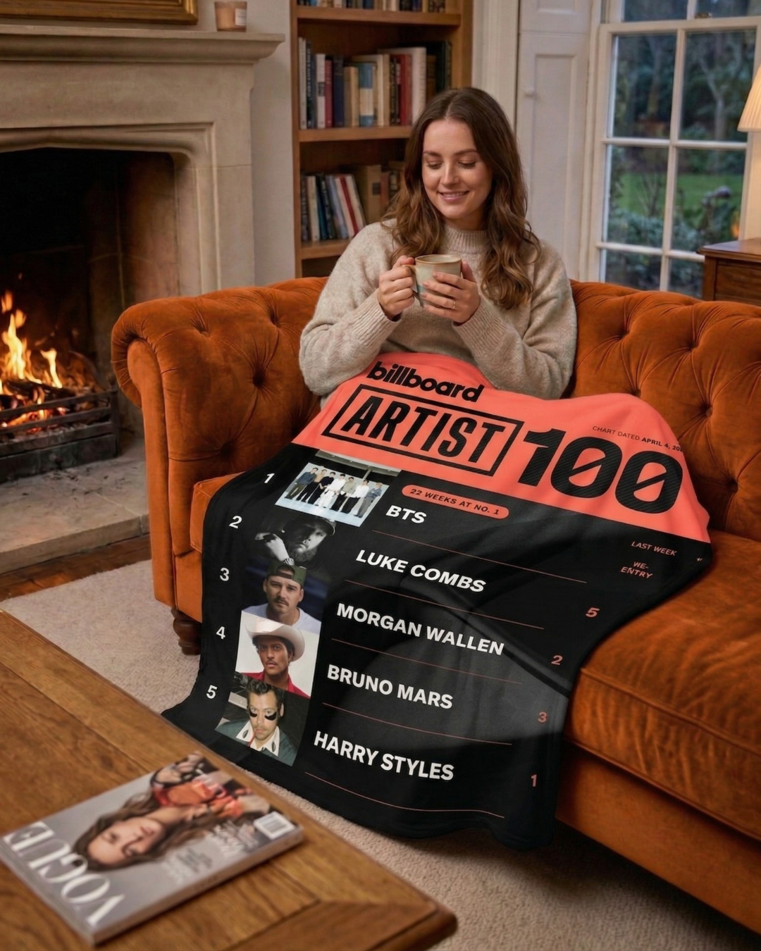 BTS 2026 Reunion Billboard Artist 100 Blanket - Limited Edition
