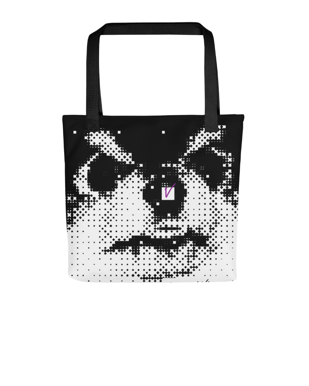 Layover  V Tote Bag - Black and White