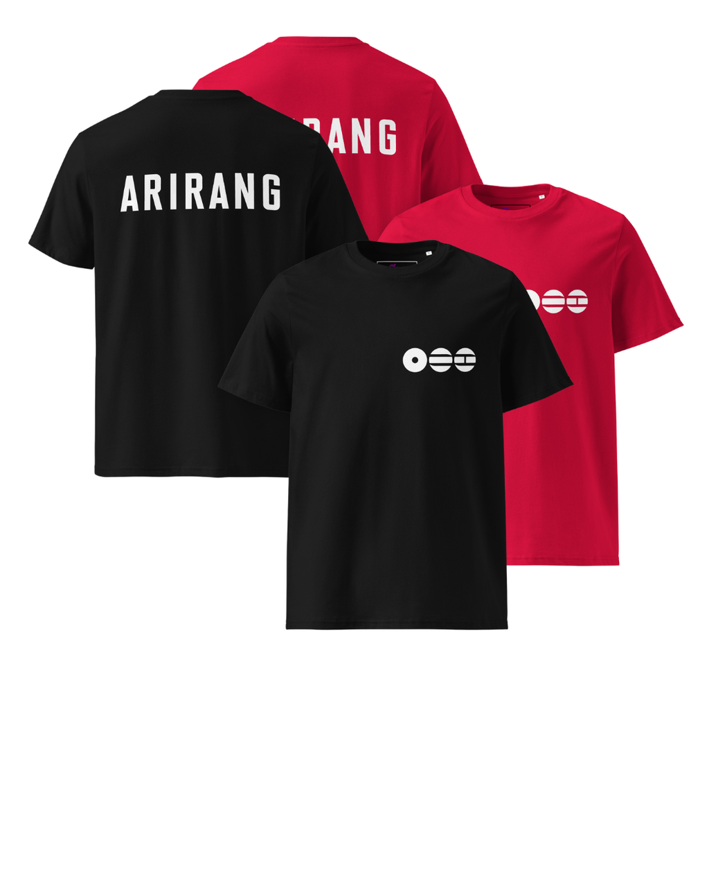 Arirang 2026 World Tour Minimalist Unisex Organic Cotton T-Shirt (White Logo)