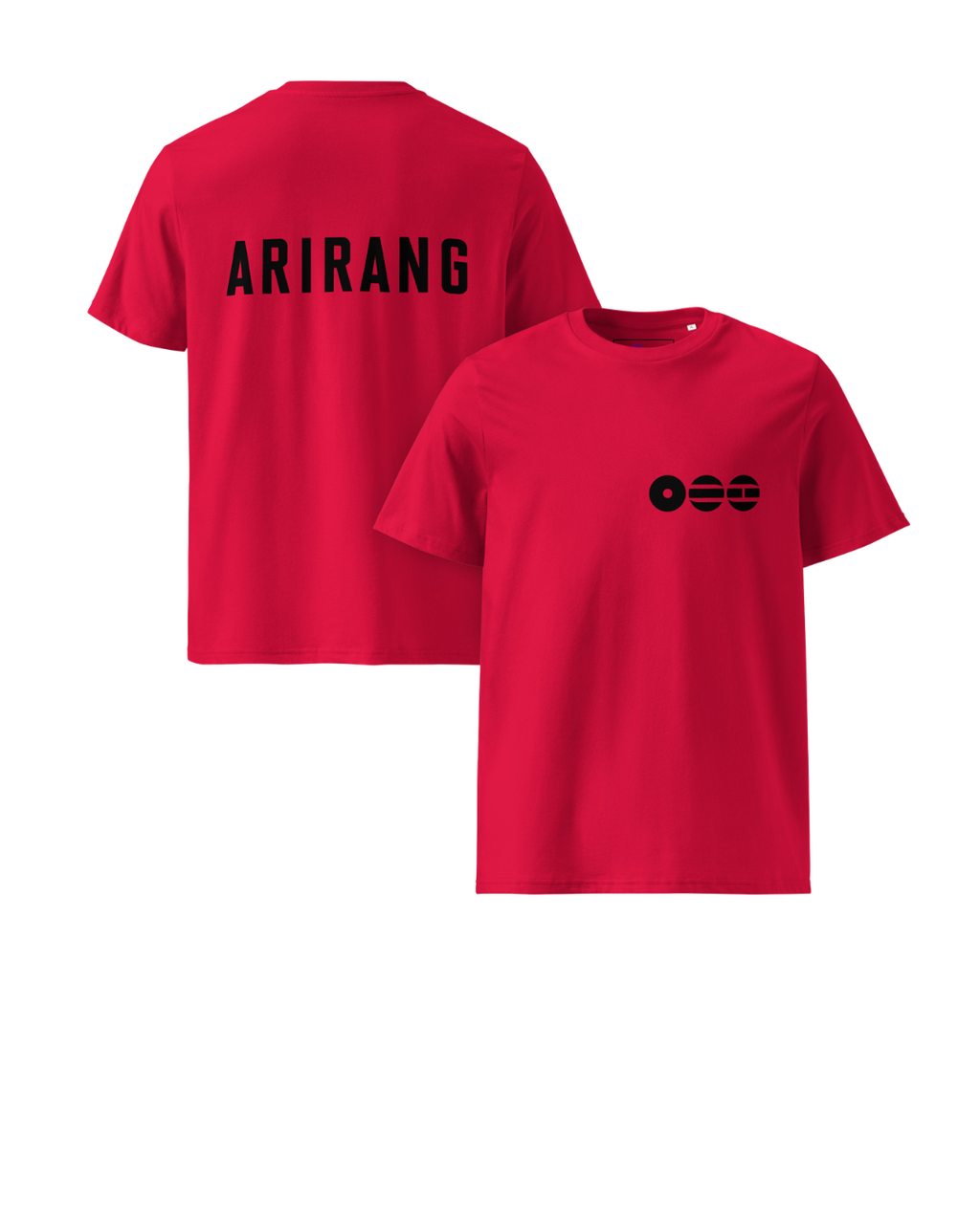 Arirang 2026 World Tour Minimalist Unisex Organic Cotton T-Shirt (Black Logo)